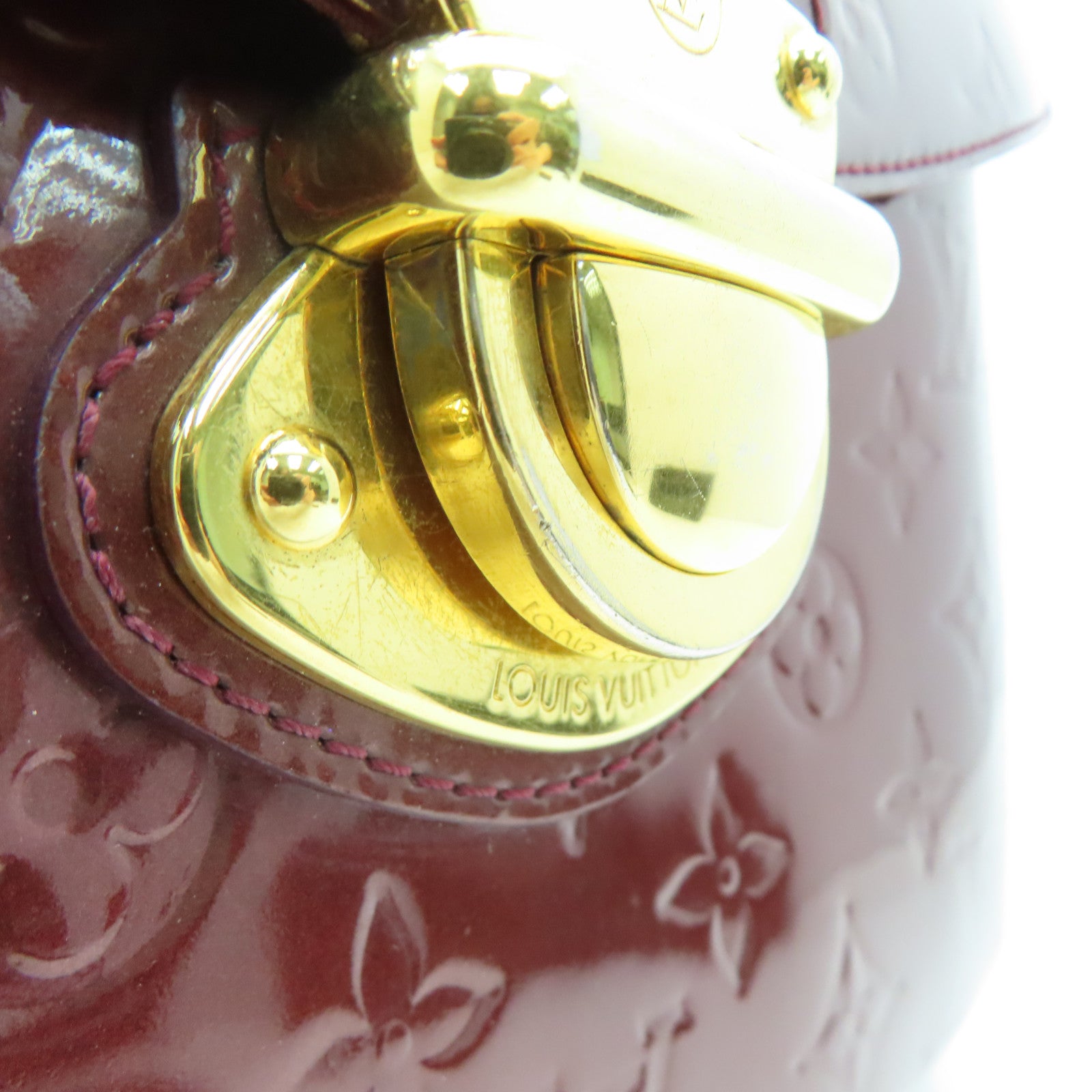 LOUIS VUITTON Monogram Vernis Mirada gold buckle shoulder shoulder bag purple