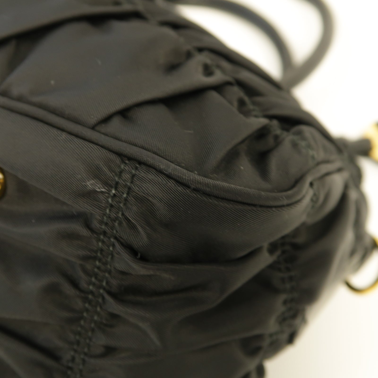 PRADA 尼龍2way Shoulder Bag金扣手挽肩背兩用袋黒色