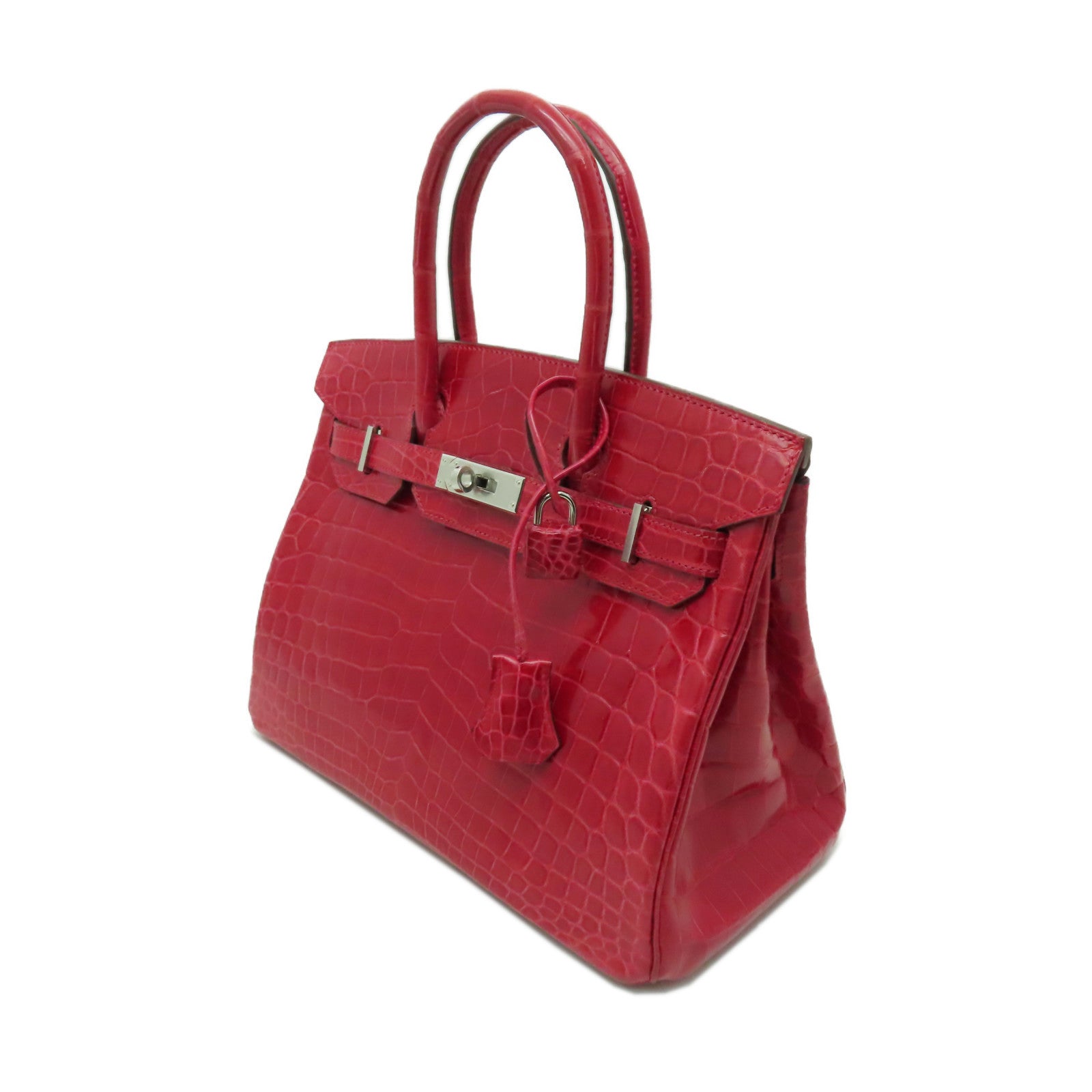 HERMES 【激減優惠】鱷魚皮革Birkin 30手挽袋法拉利紅色