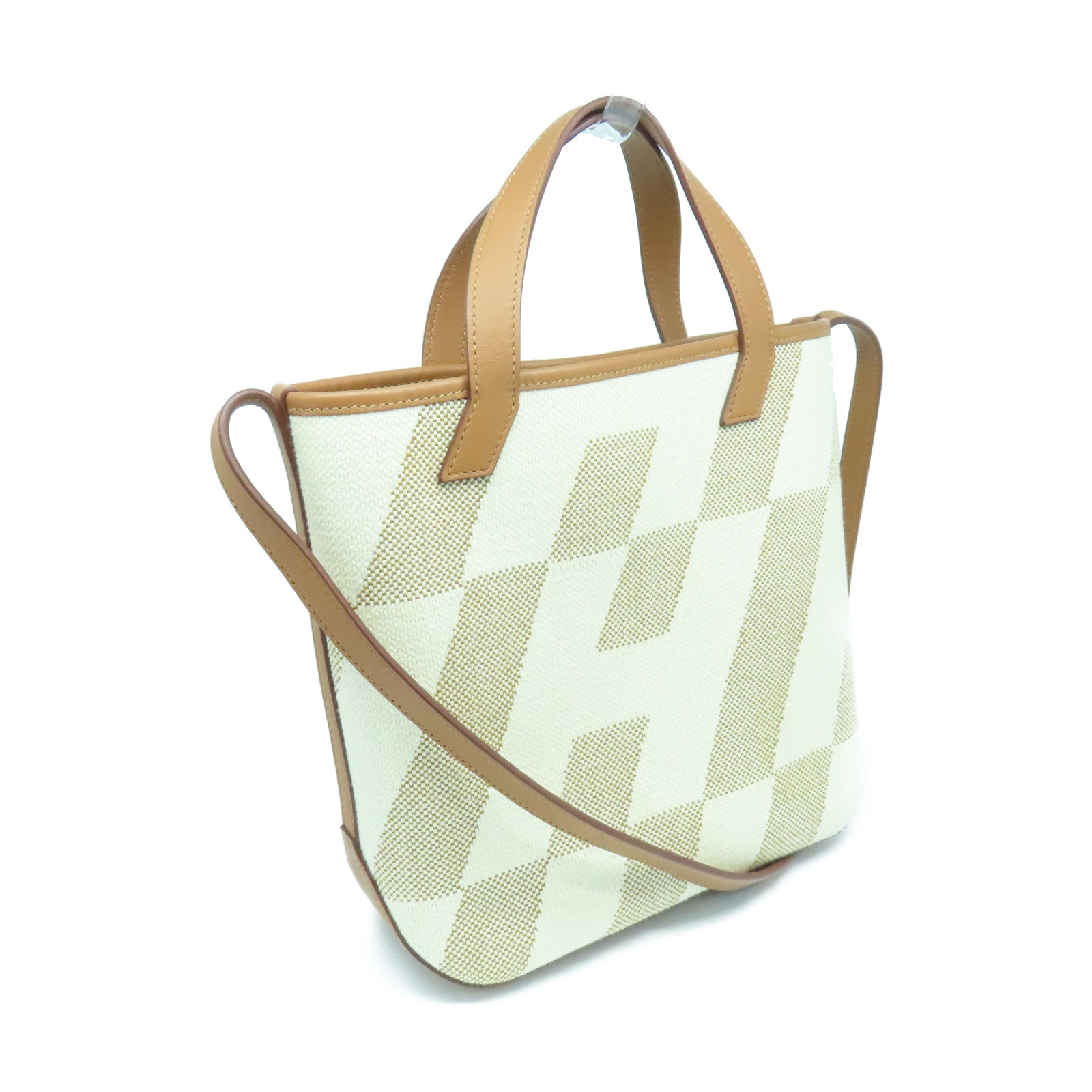 HERMES 帆布Cabas H肩背袋米色