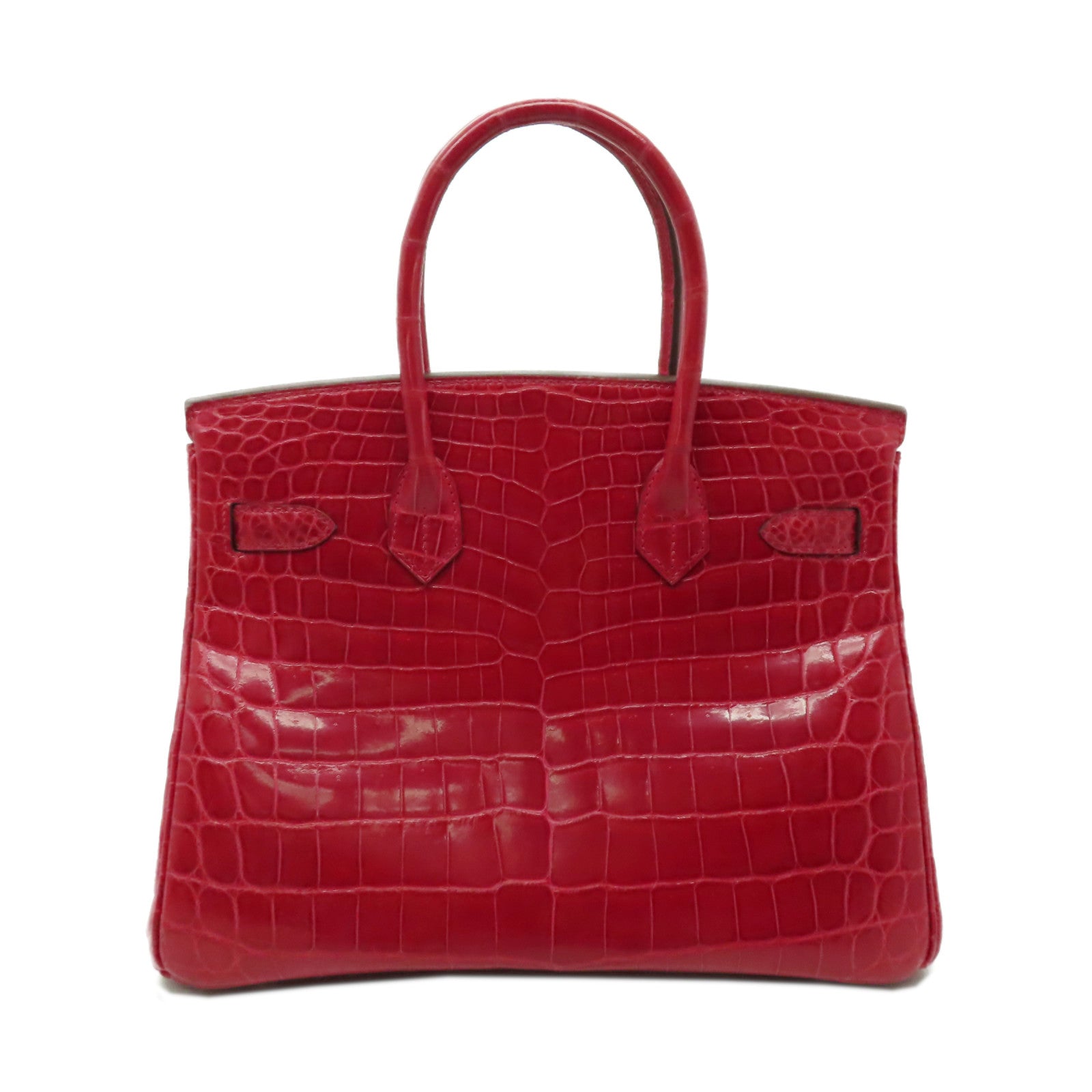 HERMES 【激減優惠】鱷魚皮革Birkin 30手挽袋法拉利紅色