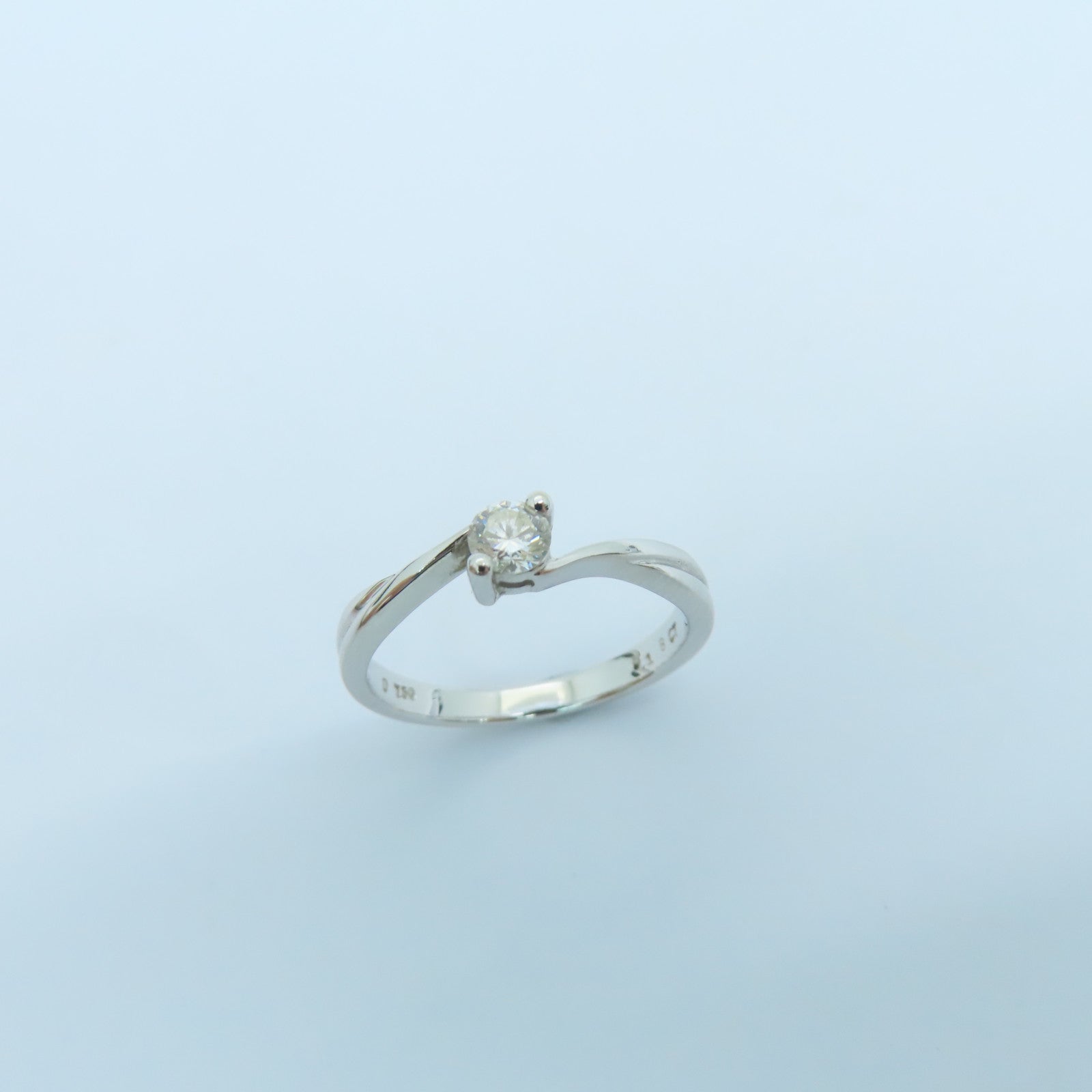 JEWELRY 【激減優惠】18K白金Diamond Ring0.18ct鑽石戒指US#5.25