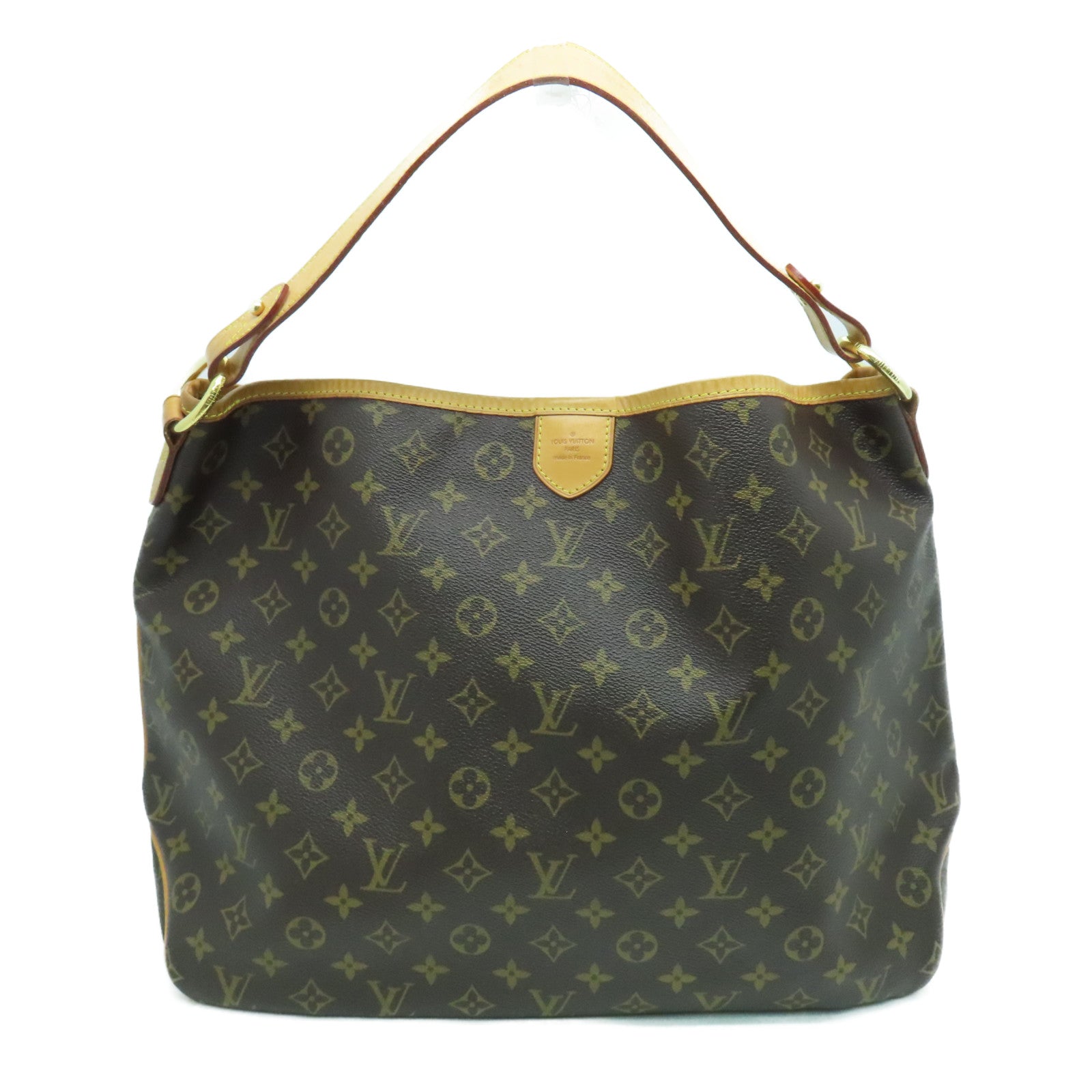 LOUIS VUITTON Monogram Delightful MM金扣肩背袋啡色