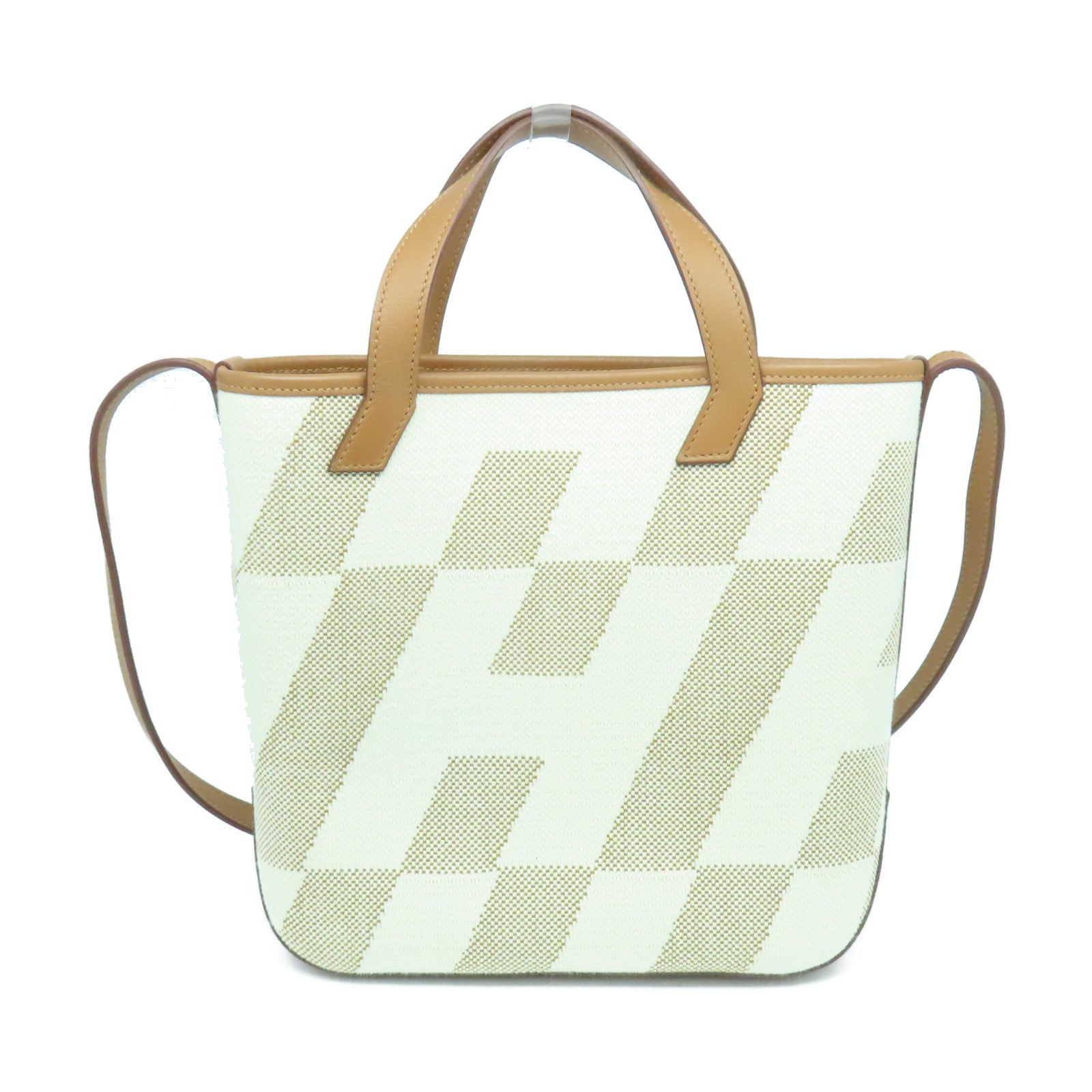 HERMES 帆布Cabas H肩背袋米色
