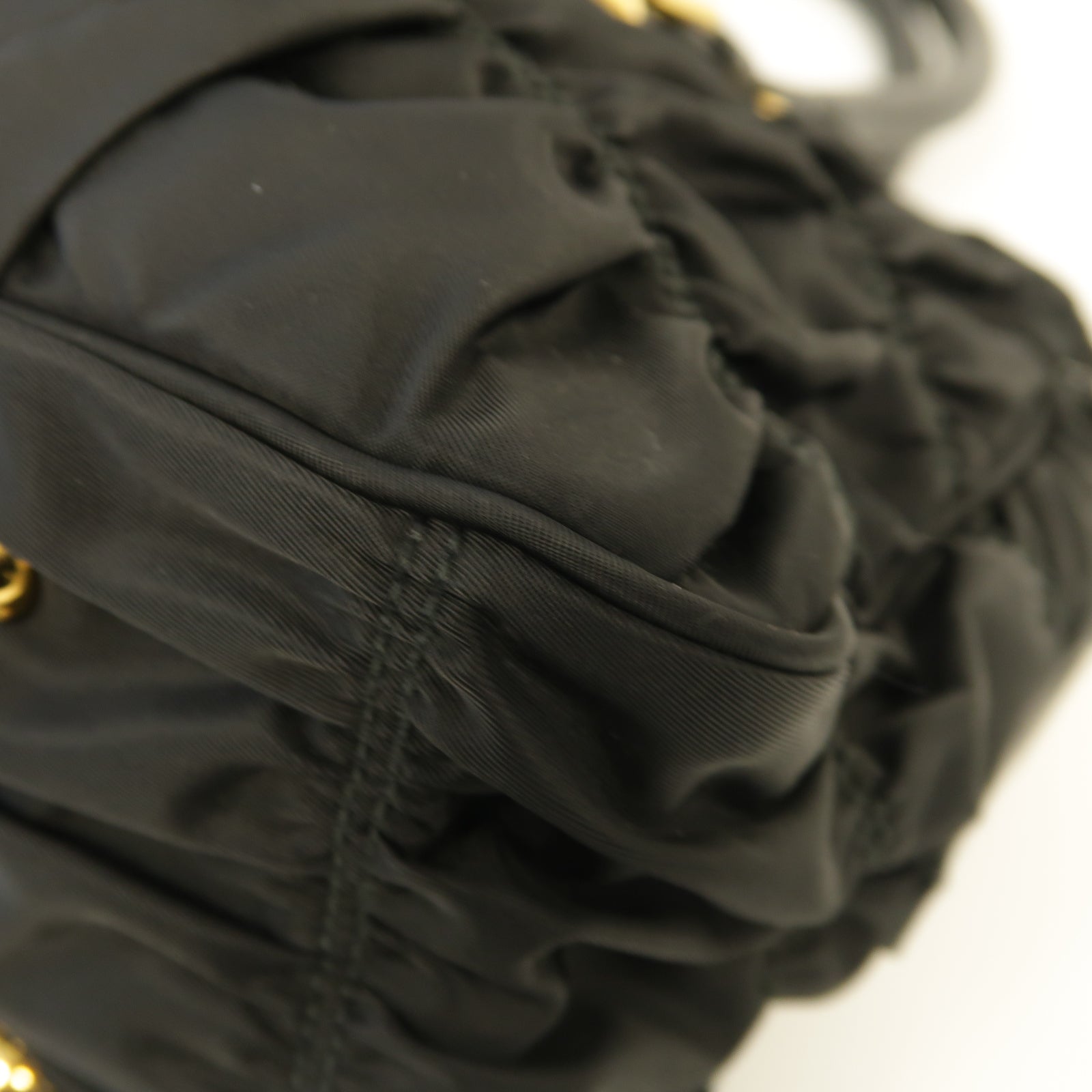 PRADA 尼龍2way Shoulder Bag金扣手挽肩背兩用袋黒色