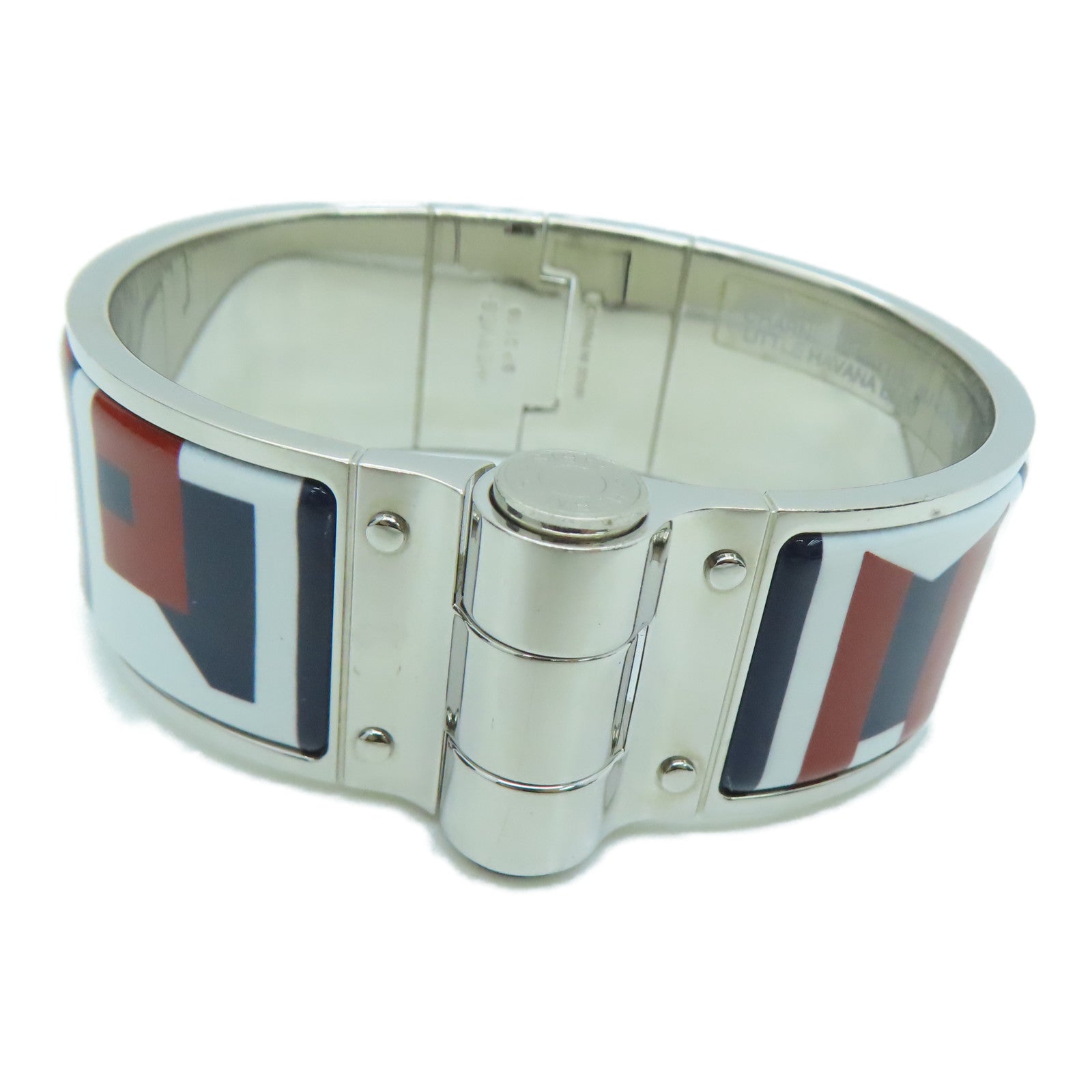 HERMES 琺瑯/金屬Charnoere Bracelet銀扣手鐲多色