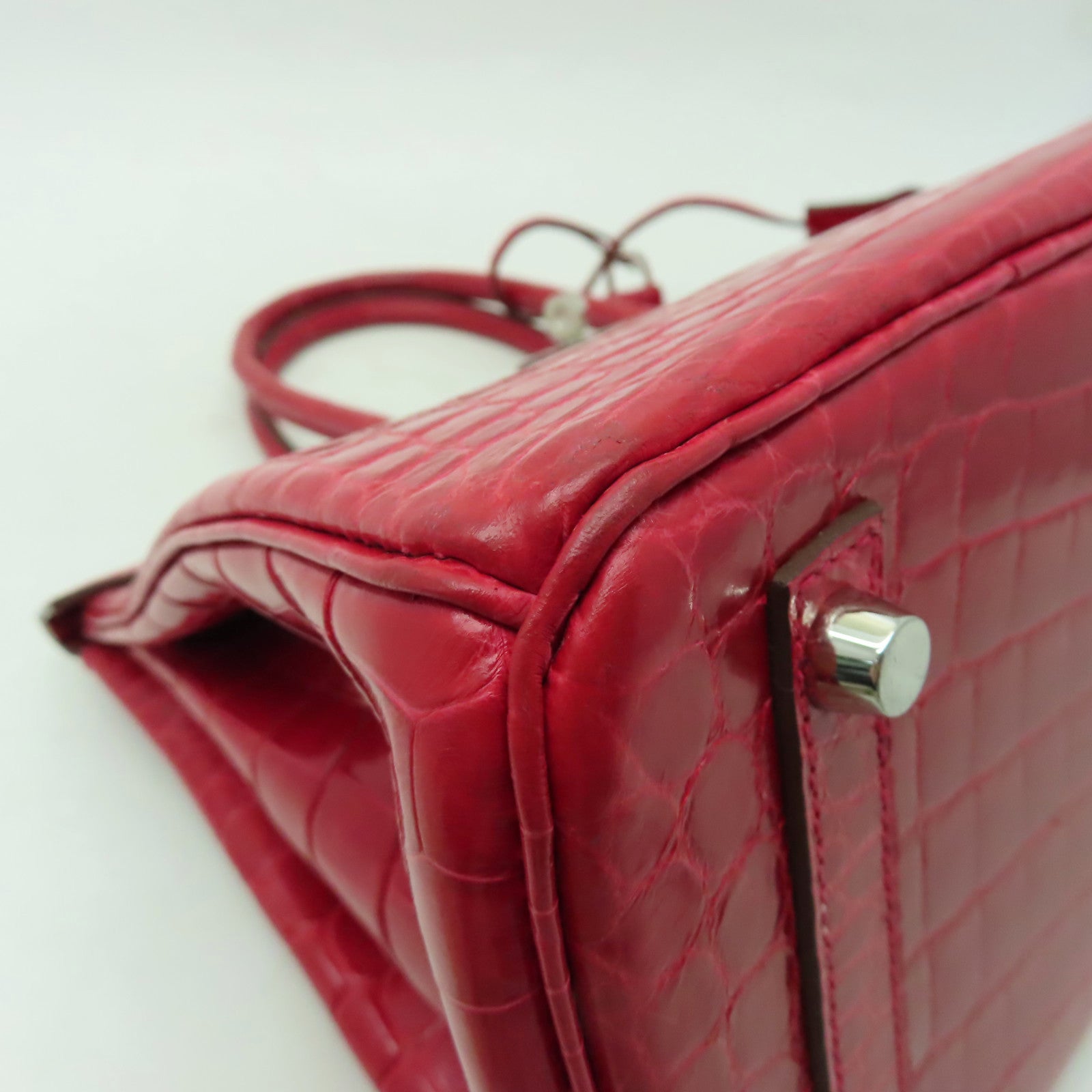 HERMES 【激減優惠】鱷魚皮革Birkin 30手挽袋法拉利紅色