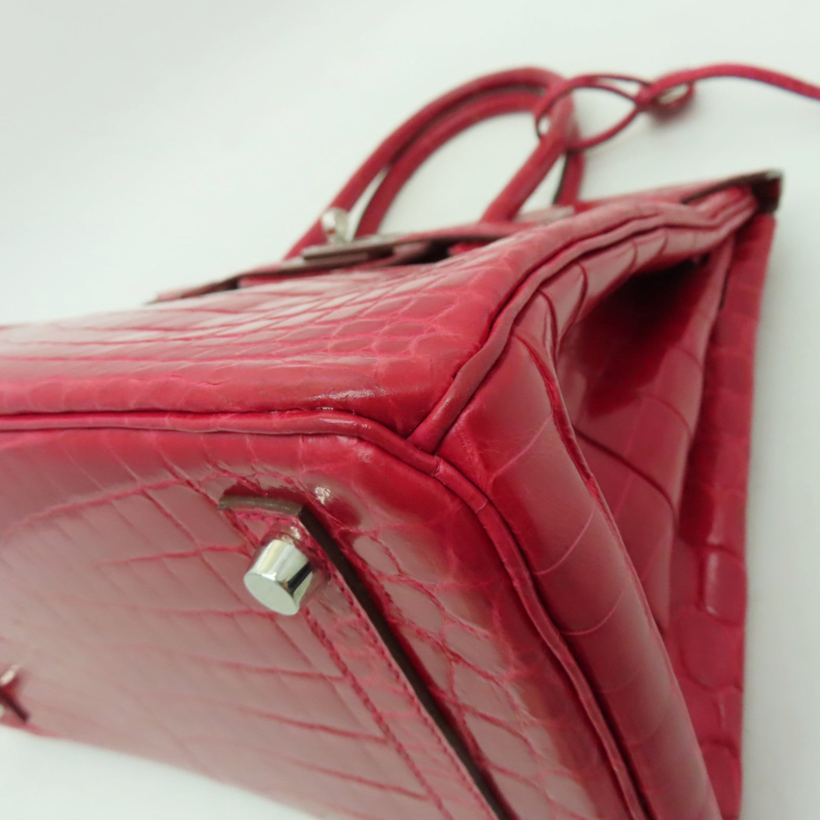 HERMES 【激減優惠】鱷魚皮革Birkin 30手挽袋法拉利紅色