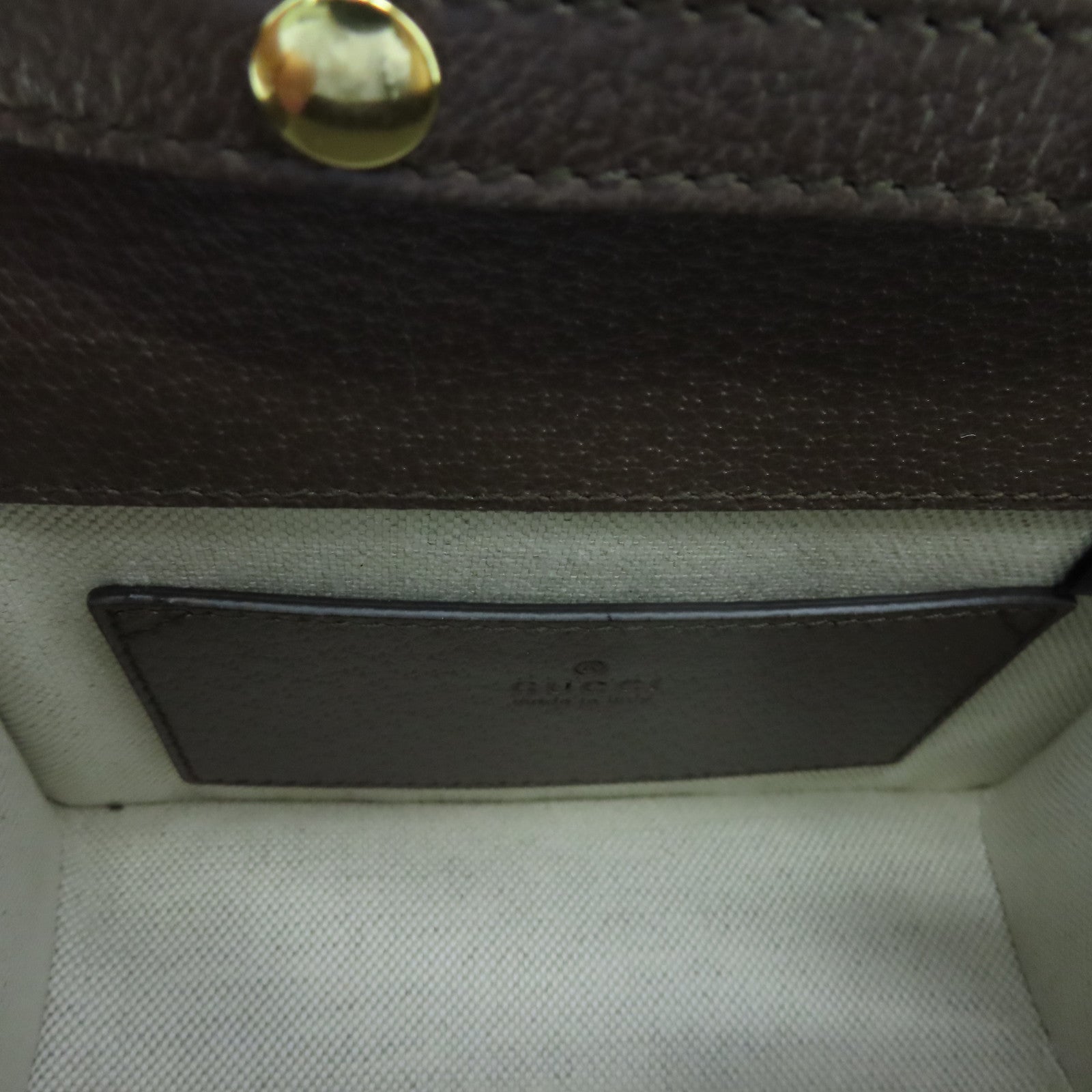 GUCCI 涂层帆布Ophidia GG Mini Chain Bag金扣手挽肩背两用袋啡色