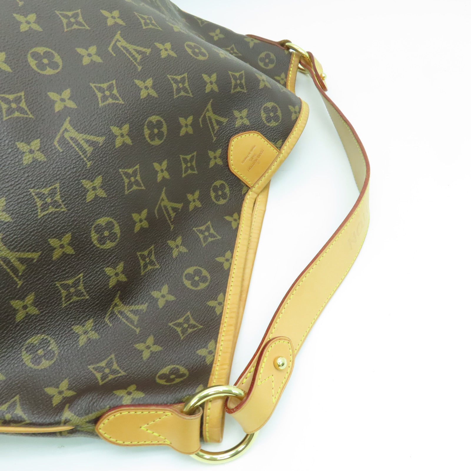 LOUIS VUITTON Monogram Delightful MM金扣肩背袋啡色