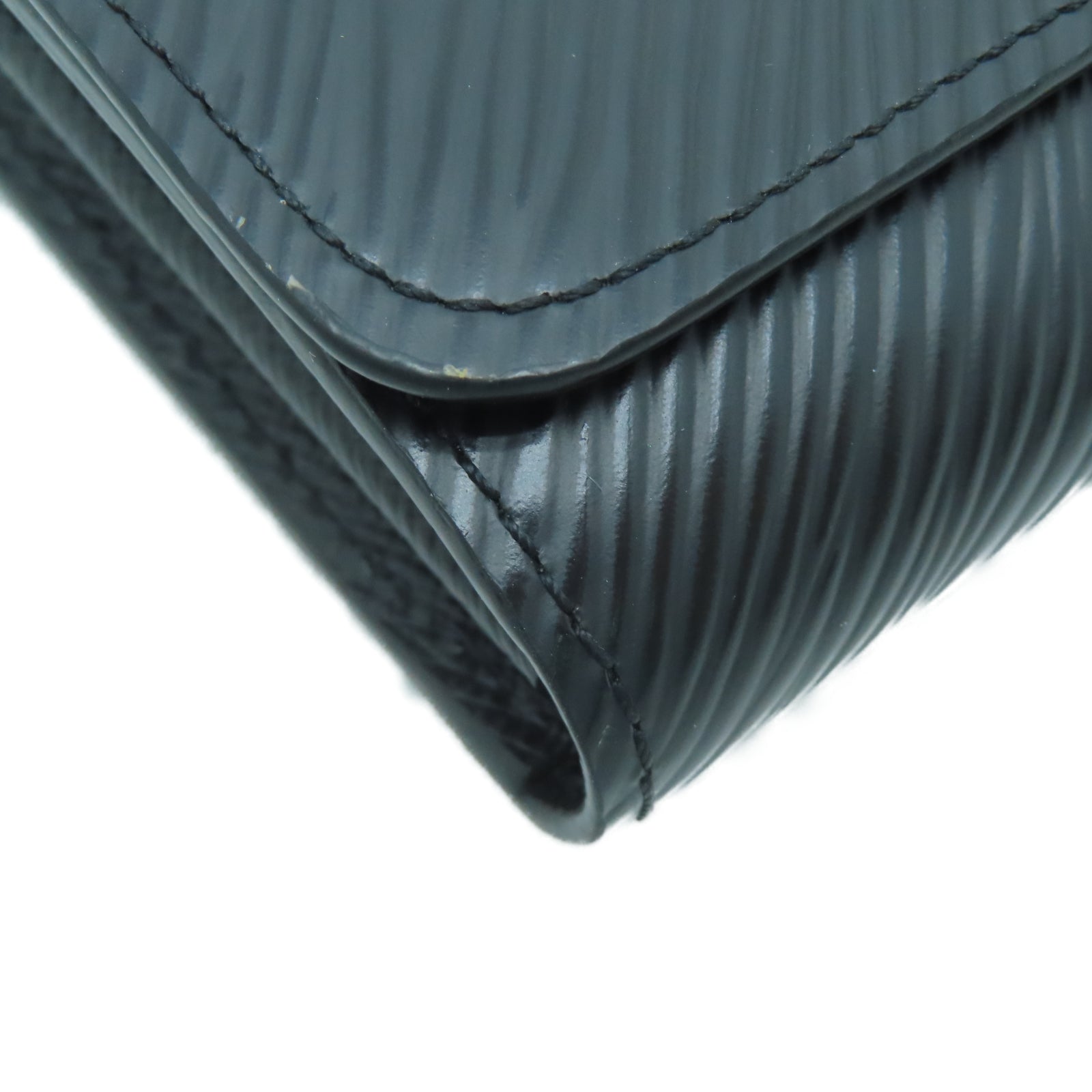 LOUIS VUITTON Epi皮革Twist Wallet金扣长钱包黑色
