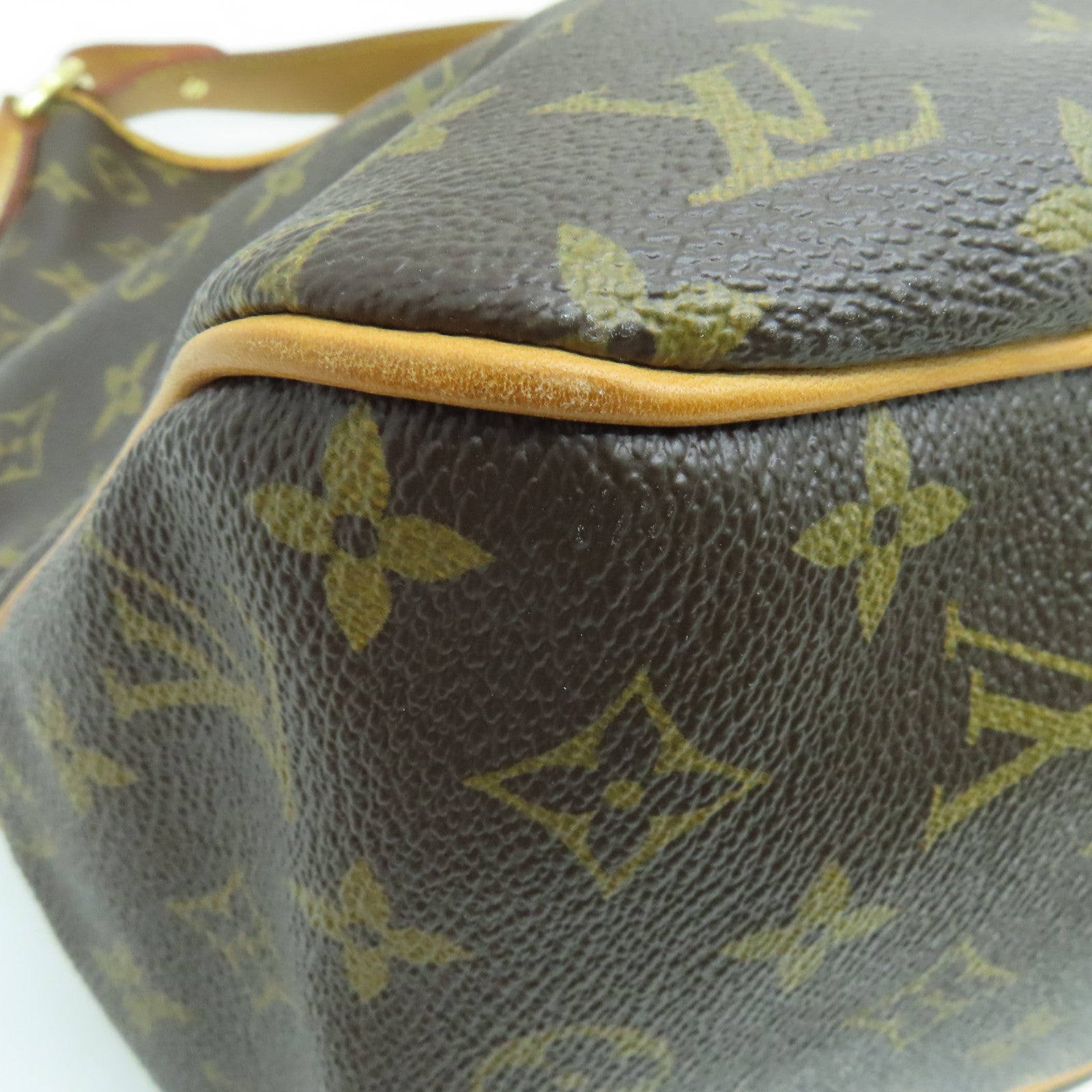 LOUIS VUITTON Monogram Delightful MM金扣肩背袋啡色