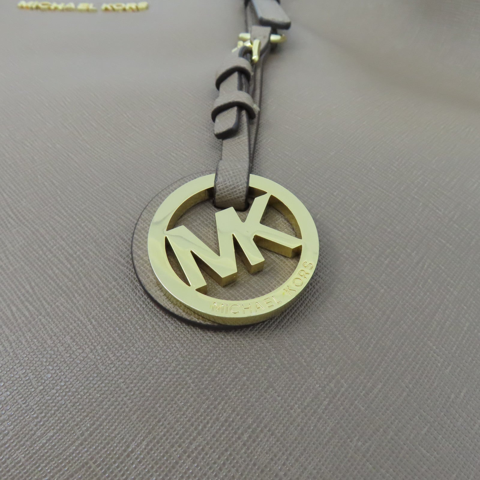 Michael Kors 牛皮皮革Tote Bag金扣手挽袋啡色
