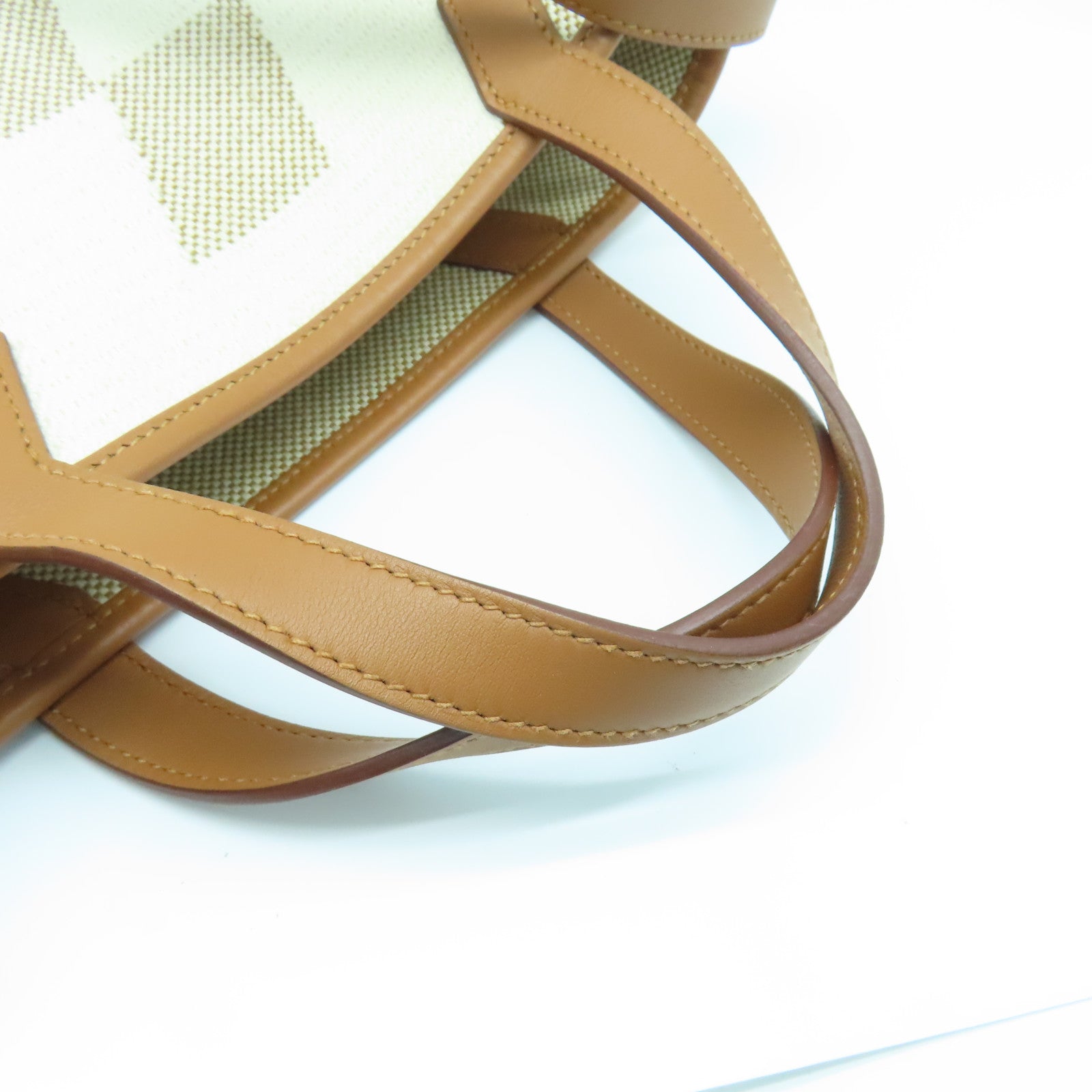 HERMES 帆布Cabas H肩背袋米色
