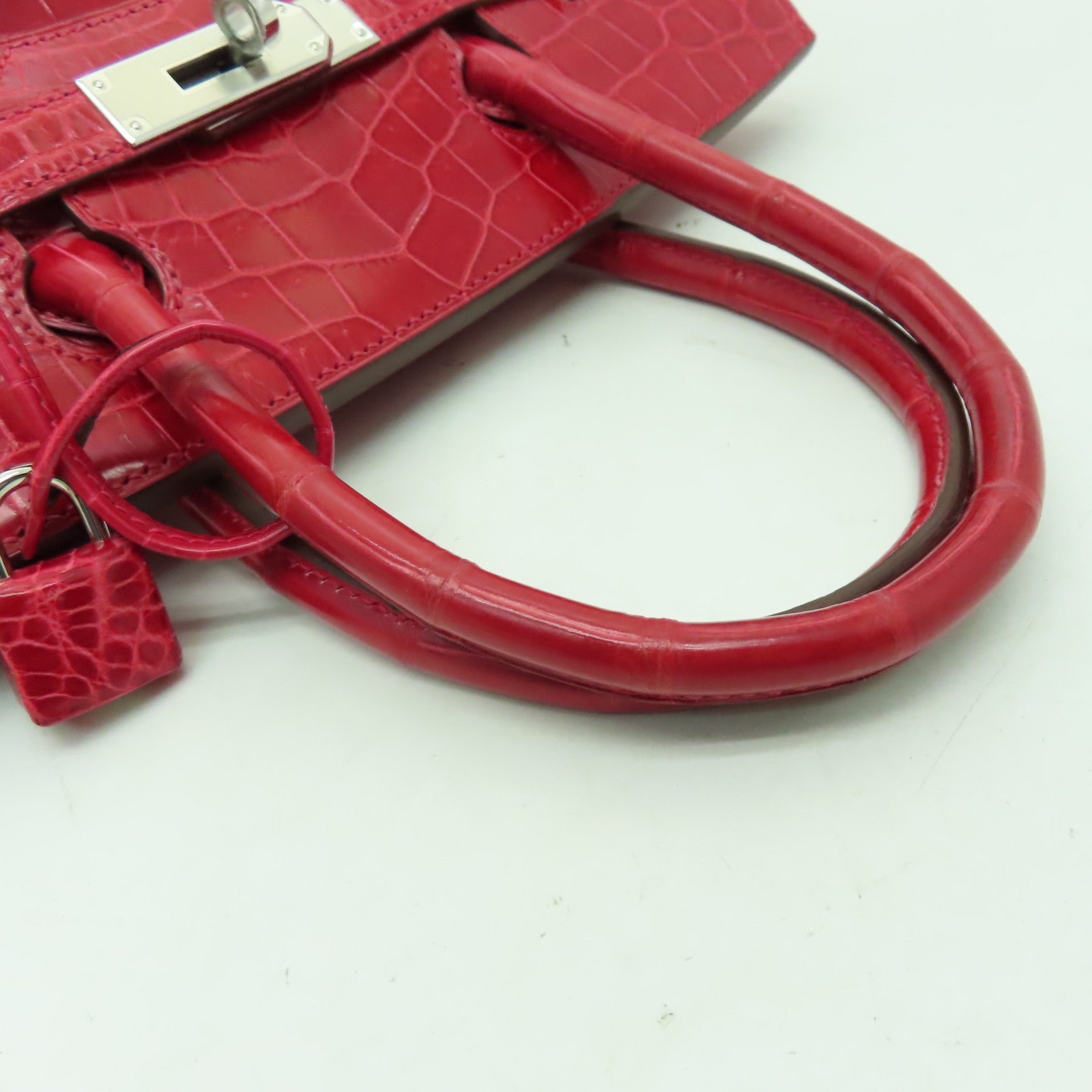 HERMES 【激減優惠】鱷魚皮革Birkin 30手挽袋法拉利紅色