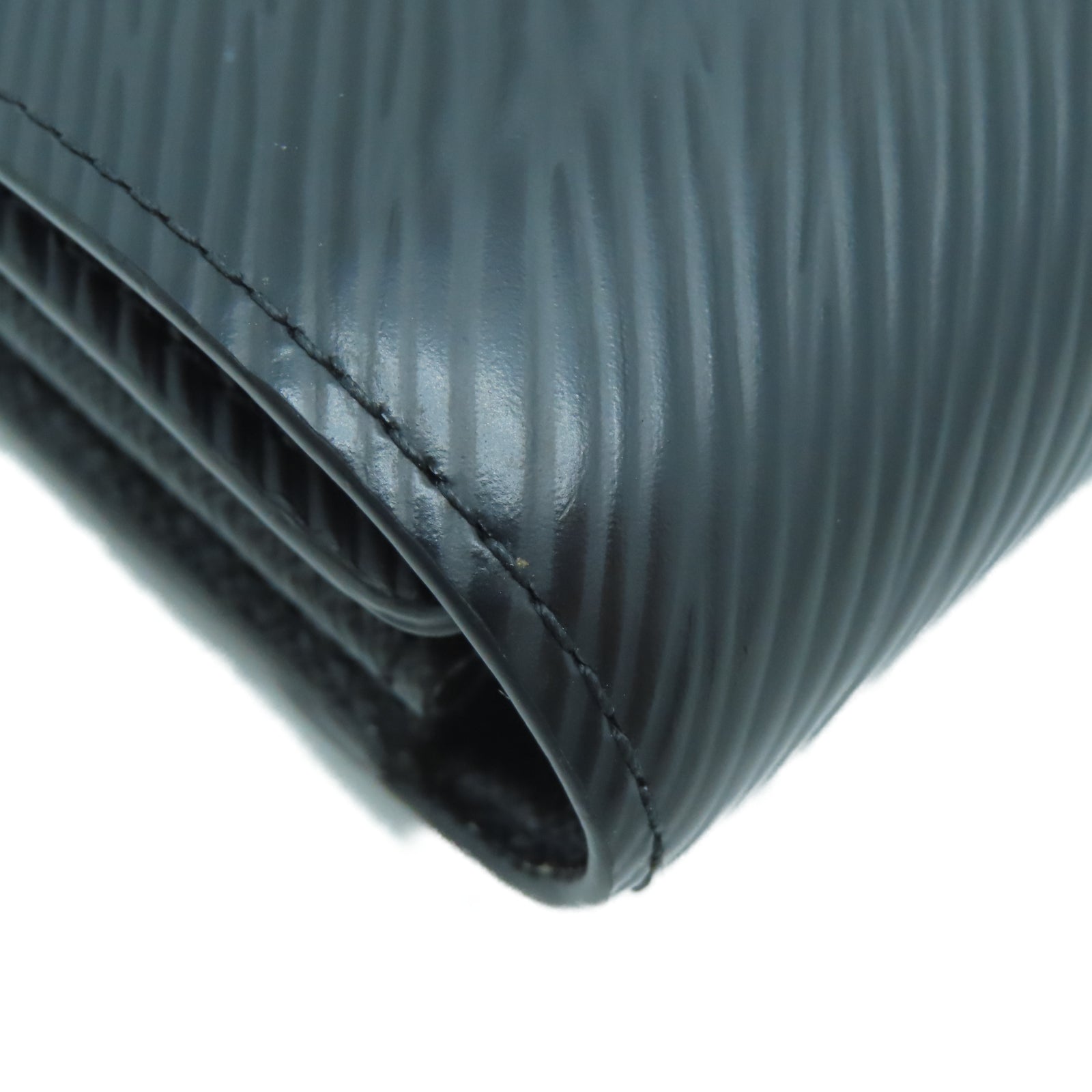 LOUIS VUITTON Epi皮革Twist Wallet金扣长钱包黑色