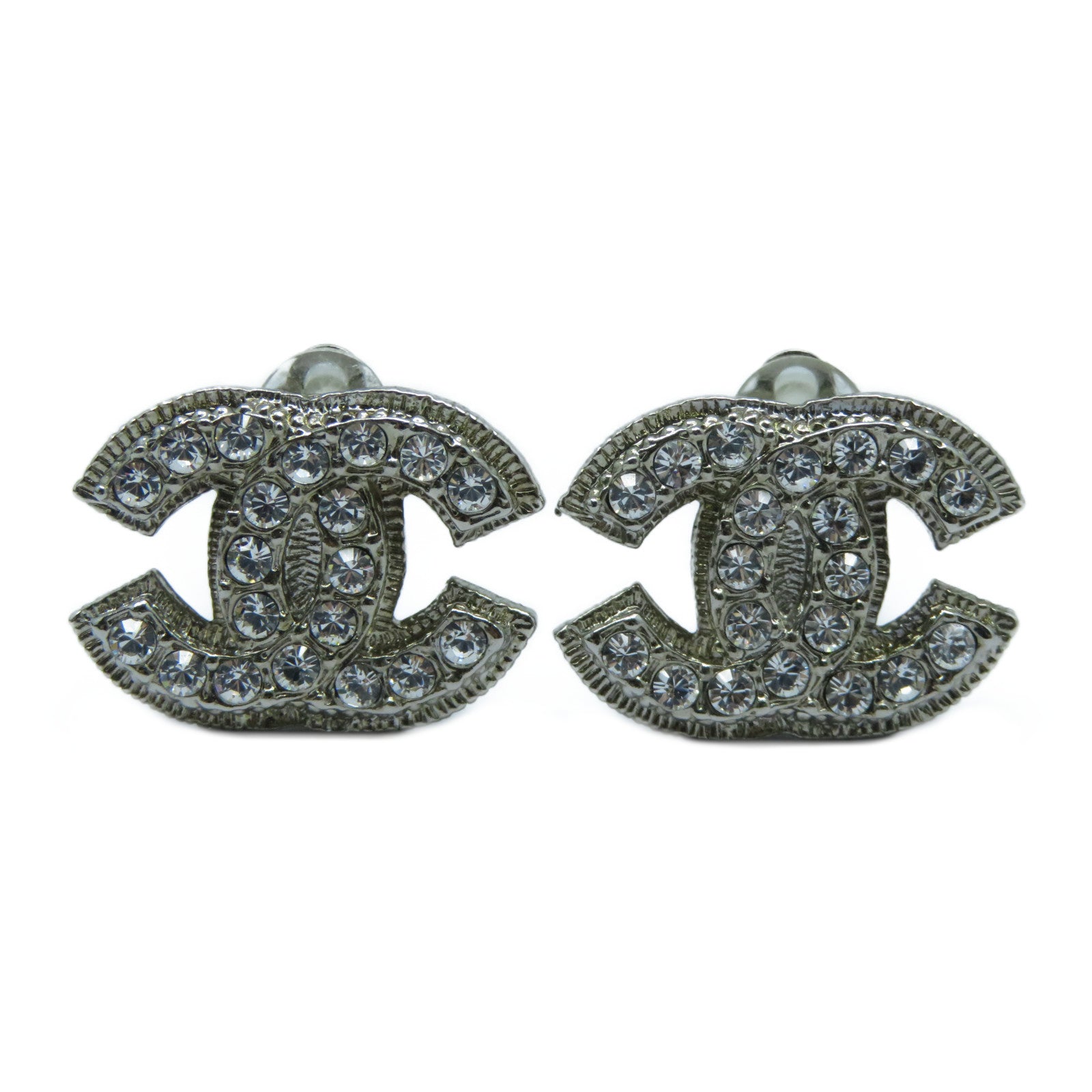 CHANEL 金屬Earrings耳夾耳環銀色