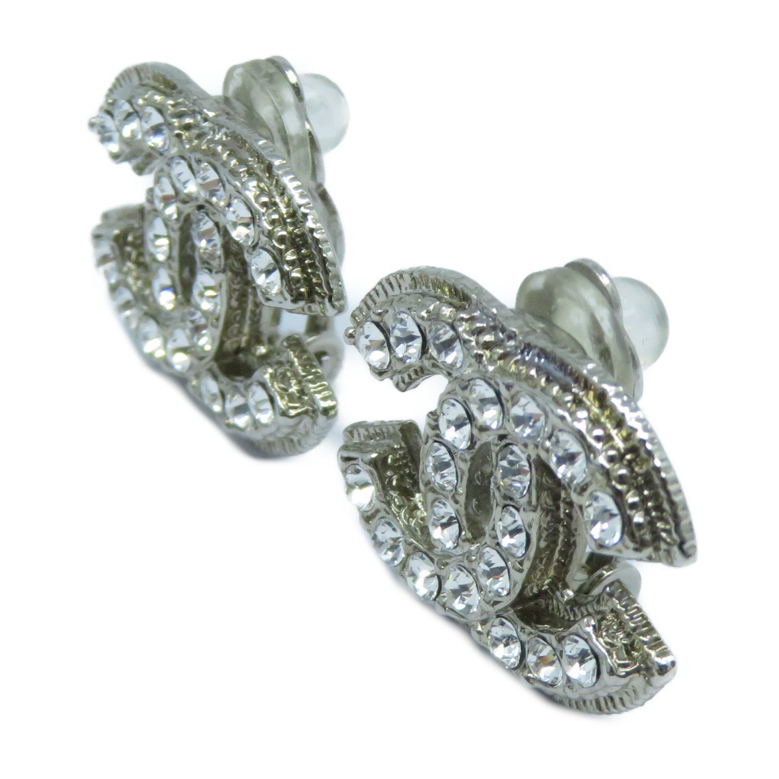 CHANEL 金屬Earrings耳夾耳環銀色