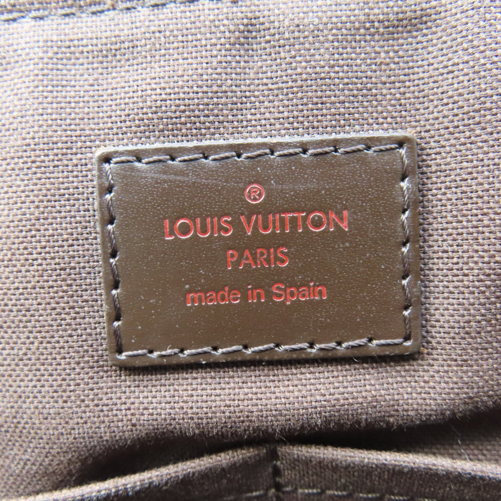 LOUIS VUITTON Damier Brooklyn MM Gold Buckle Shoulder Bag Brown