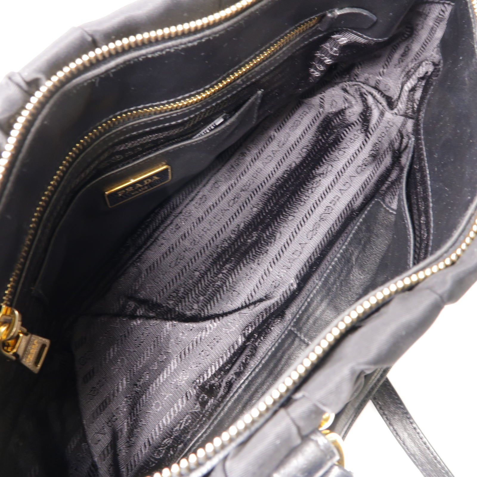PRADA 尼龍2way Shoulder Bag金扣手挽肩背兩用袋黒色