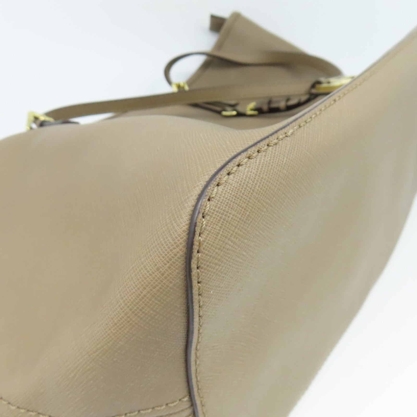 Michael Kors 牛皮皮革Tote Bag金扣手挽袋啡色