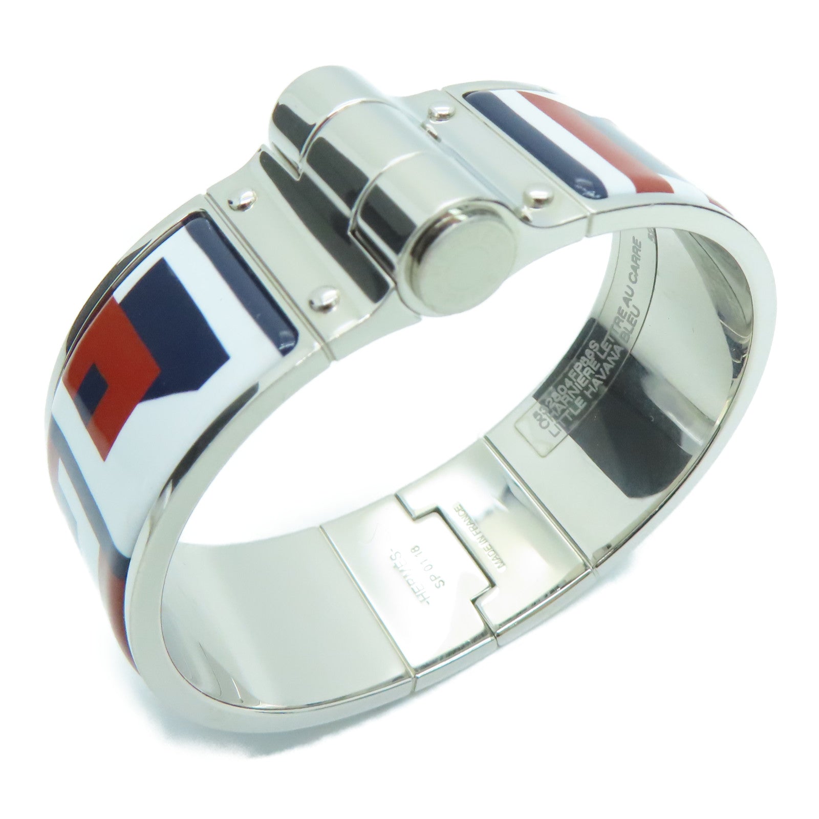 HERMES 琺瑯/金屬Charnoere Bracelet銀扣手鐲多色