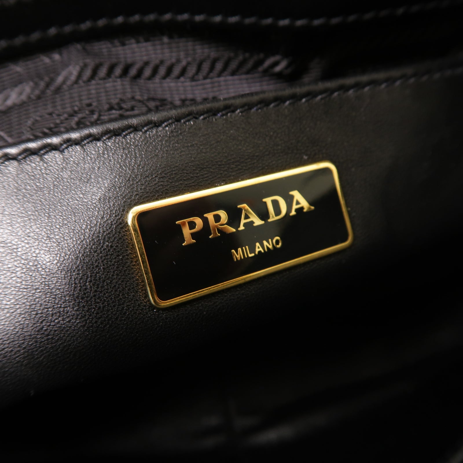 PRADA 尼龍2way Shoulder Bag金扣手挽肩背兩用袋黒色