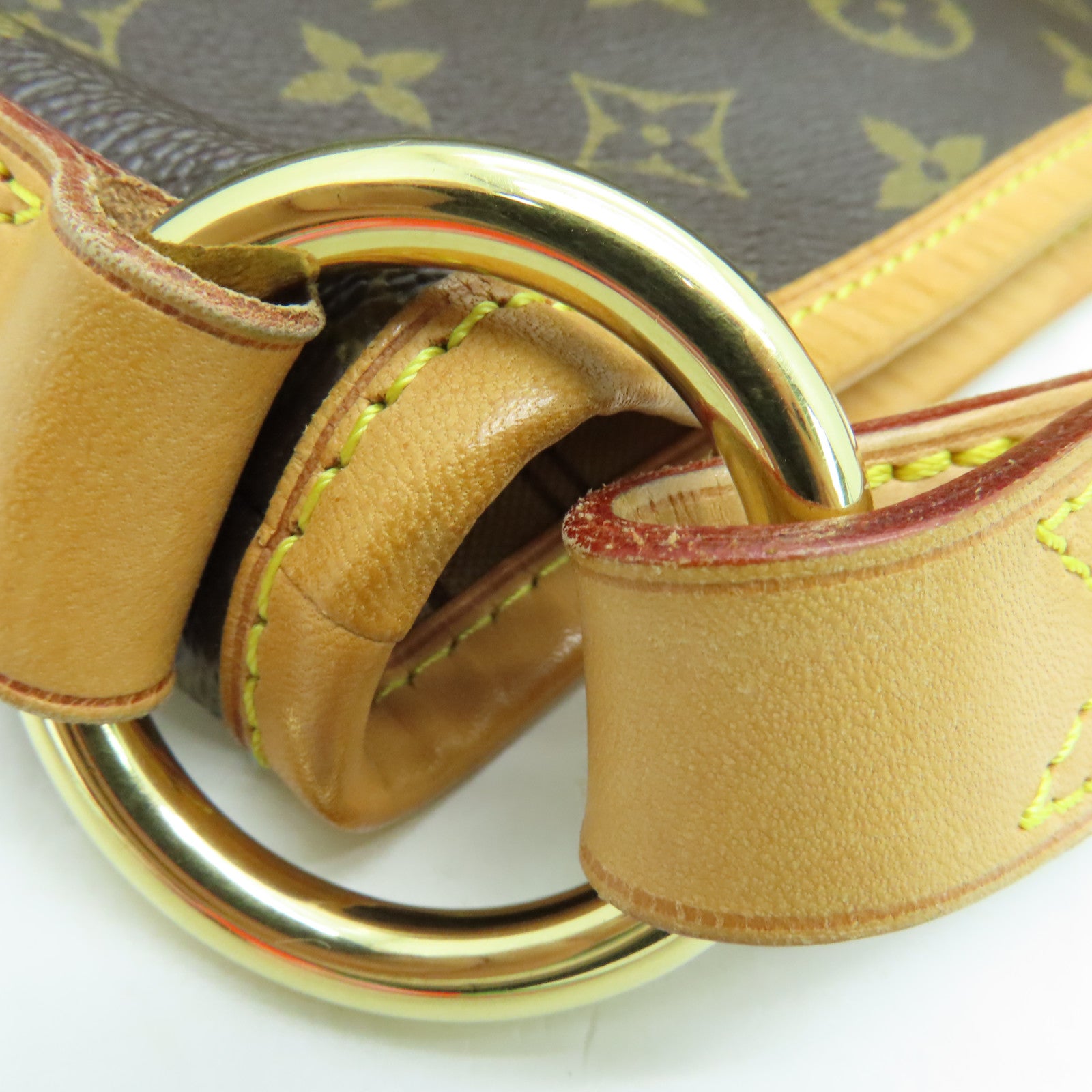 LOUIS VUITTON Monogram Delightful MM金扣肩背袋啡色