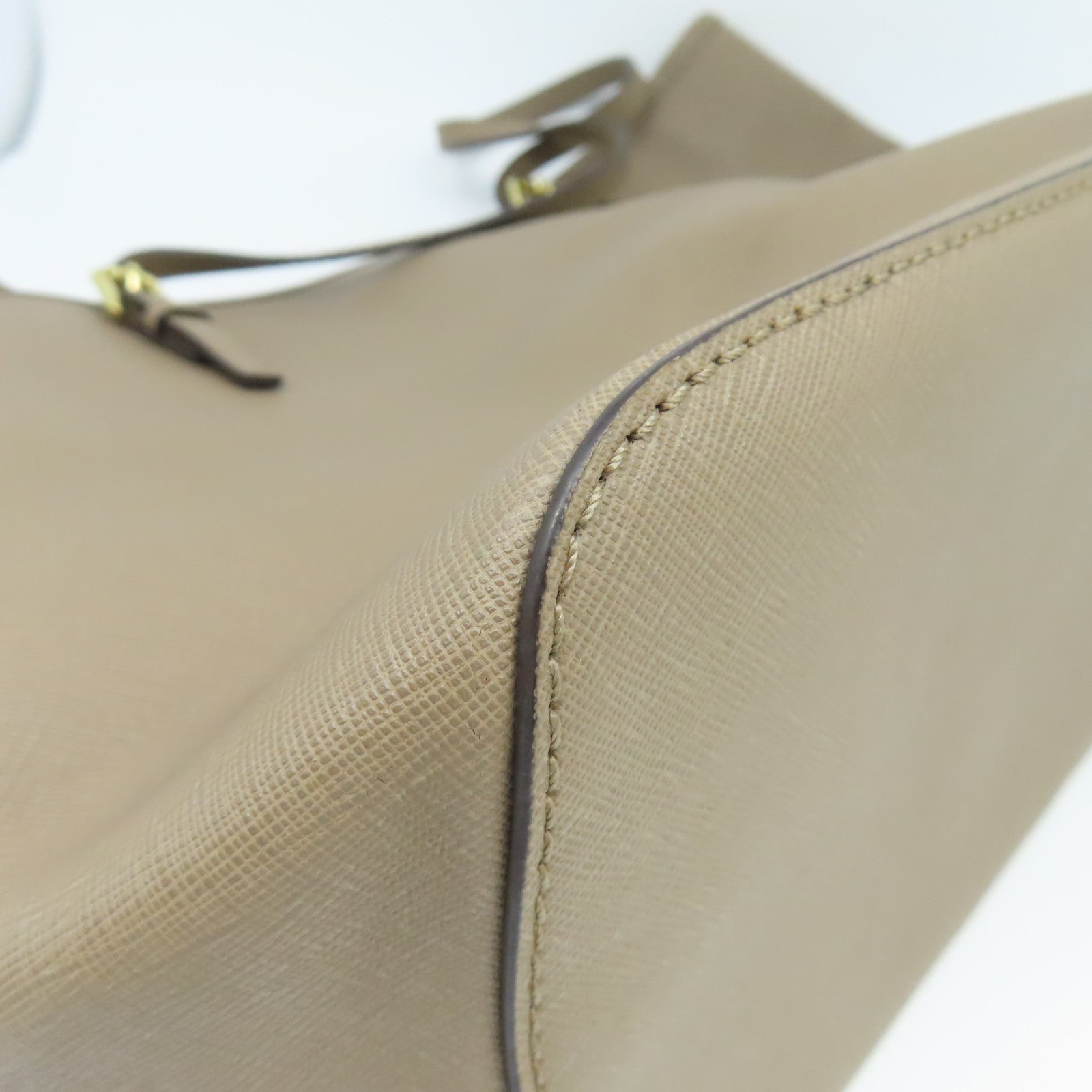 Michael Kors 牛皮皮革Tote Bag金扣手挽袋啡色
