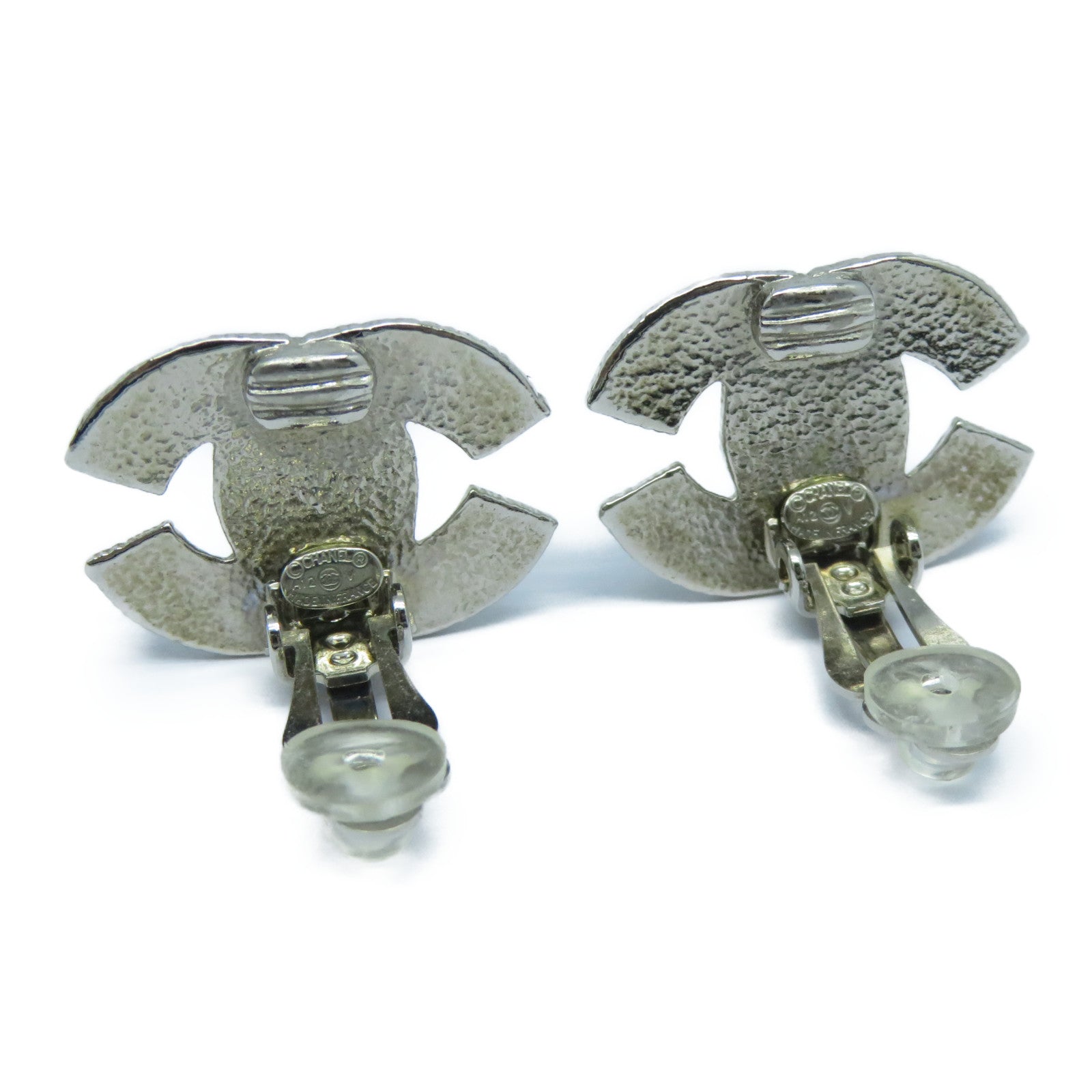 CHANEL 金屬Earrings耳夾耳環銀色
