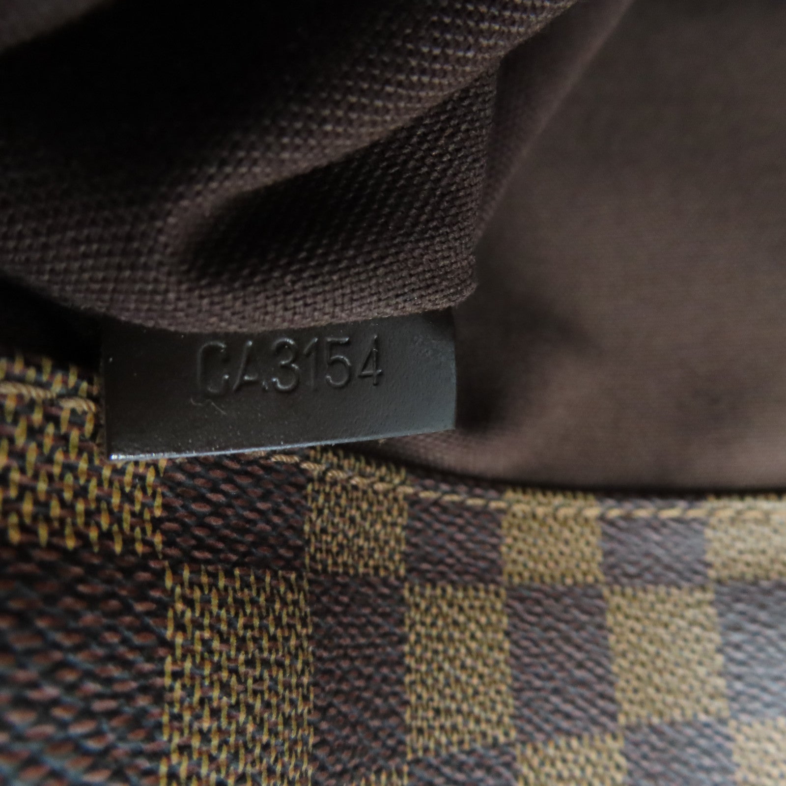 LOUIS VUITTON Damier Brooklyn MM Gold Buckle Shoulder Bag Brown