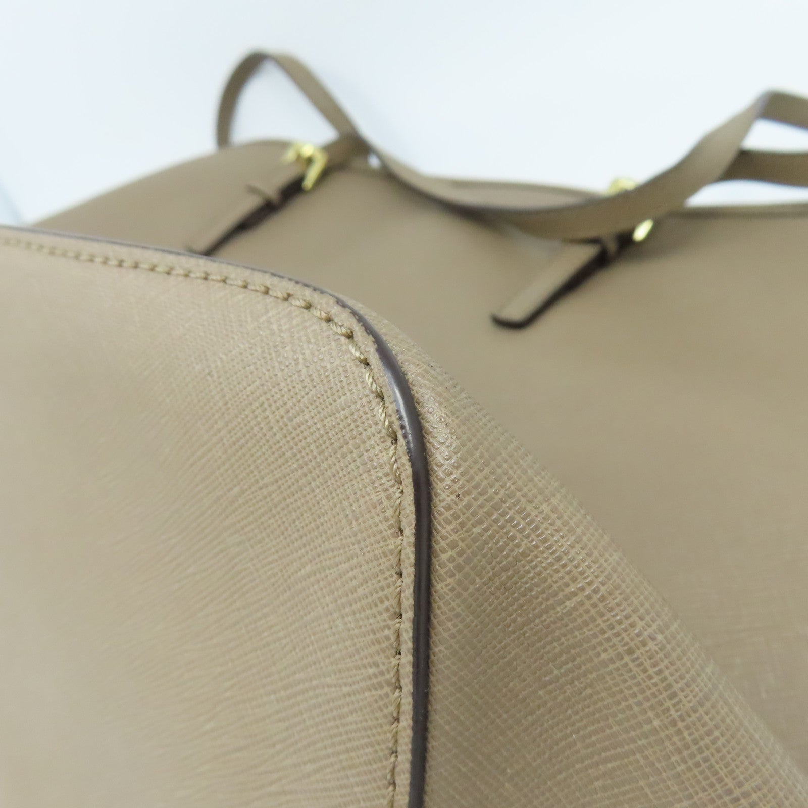 Michael Kors 牛皮皮革Tote Bag金扣手挽袋啡色