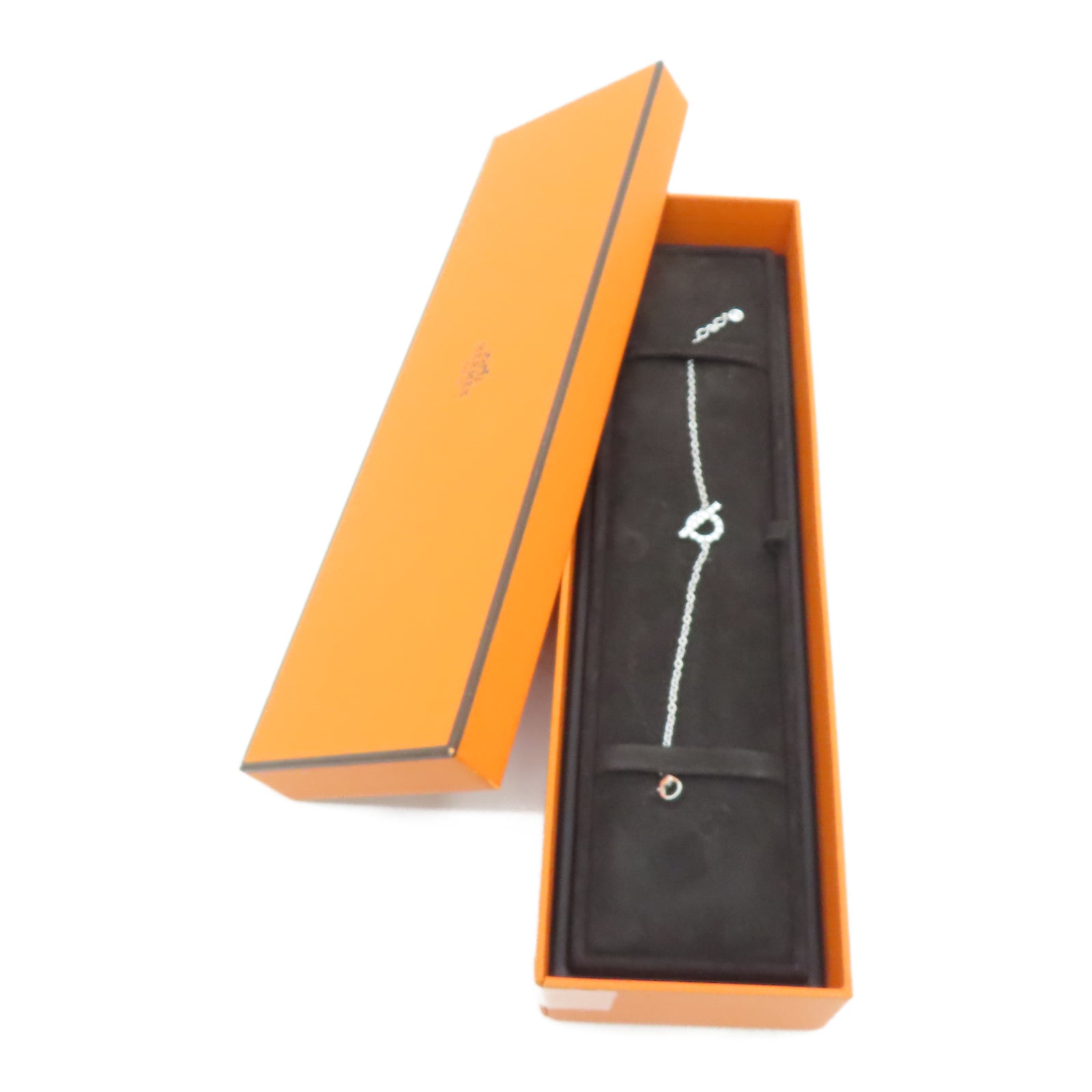 HERMES 18K白金Finesse Chaine手链