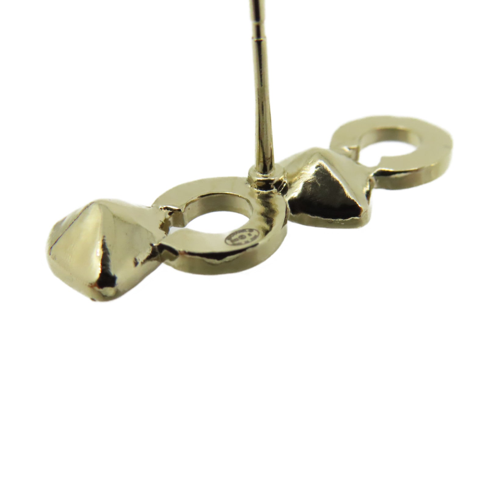 CHANEL 金屬Coco Logo Earrings耳環金色/粉紅色