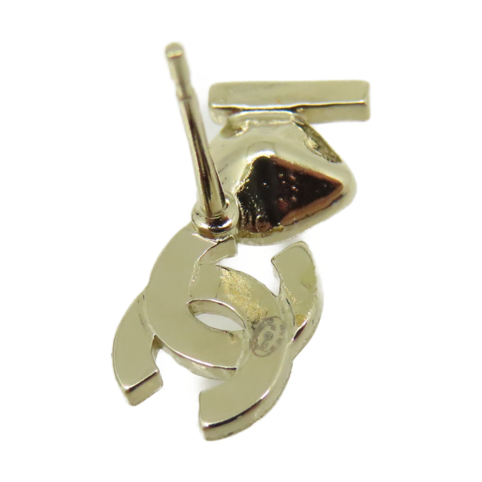 CHANEL 金屬Coco Logo Earrings耳環金色/粉紅色