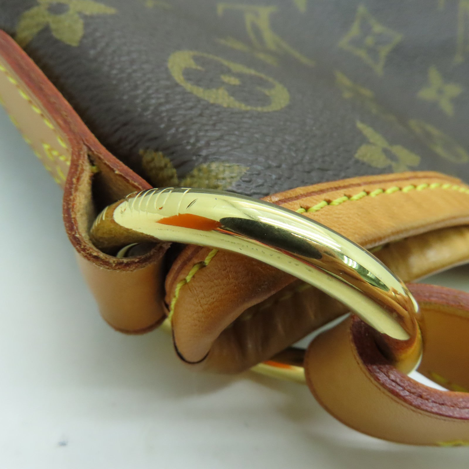 LOUIS VUITTON Monogram Delightful MM金扣肩背袋啡色