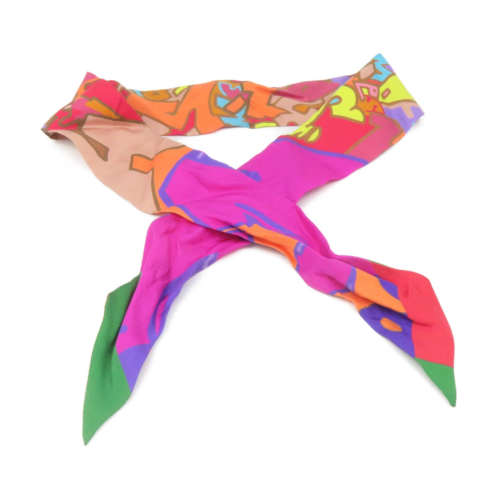 HERMES Silk Twilly Scarf Color