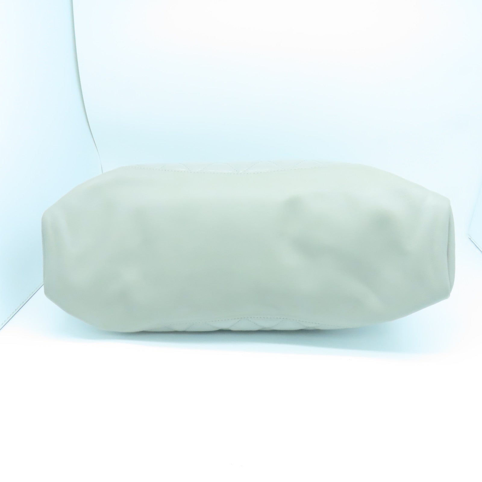CHANEL 菱格羊皮皮革Shoulder Bag銀扣鏈帶肩背袋灰色