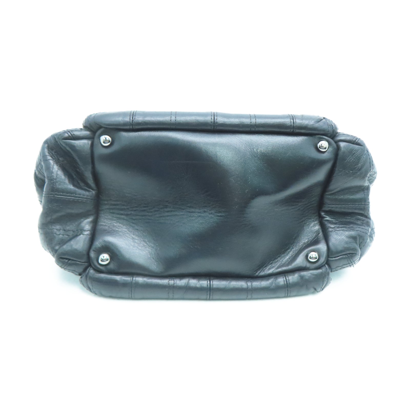 CHANEL 牛皮皮革Shoulder Bag銀扣鏈帶肩背袋黑色