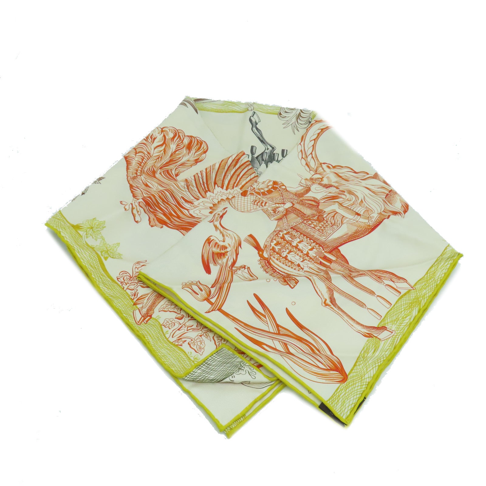 HERMES 丝质Scarf丝巾黄色彩色