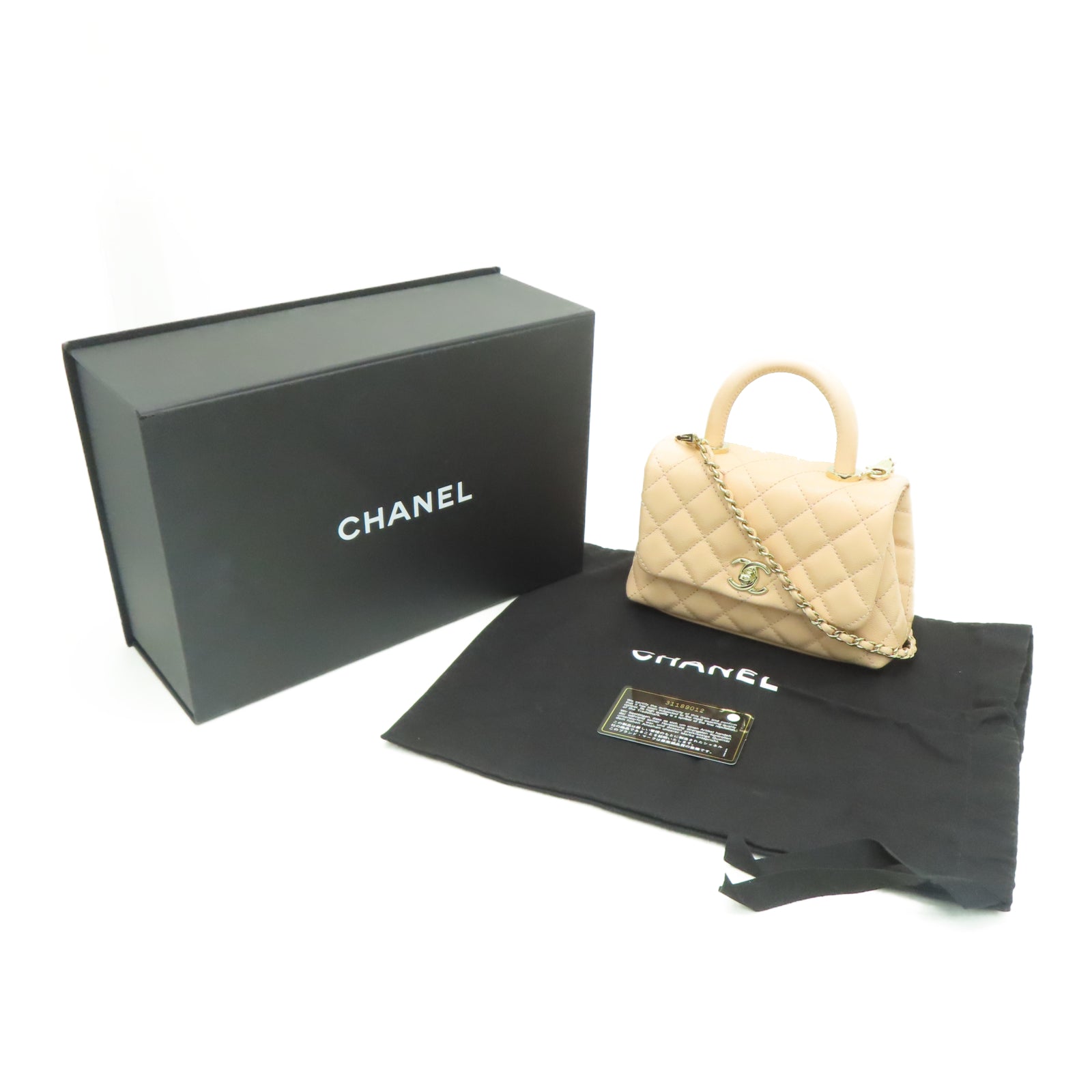 CHANEL 菱格牛皮皮革Chain Shoulder金扣链带肩背袋粉红色