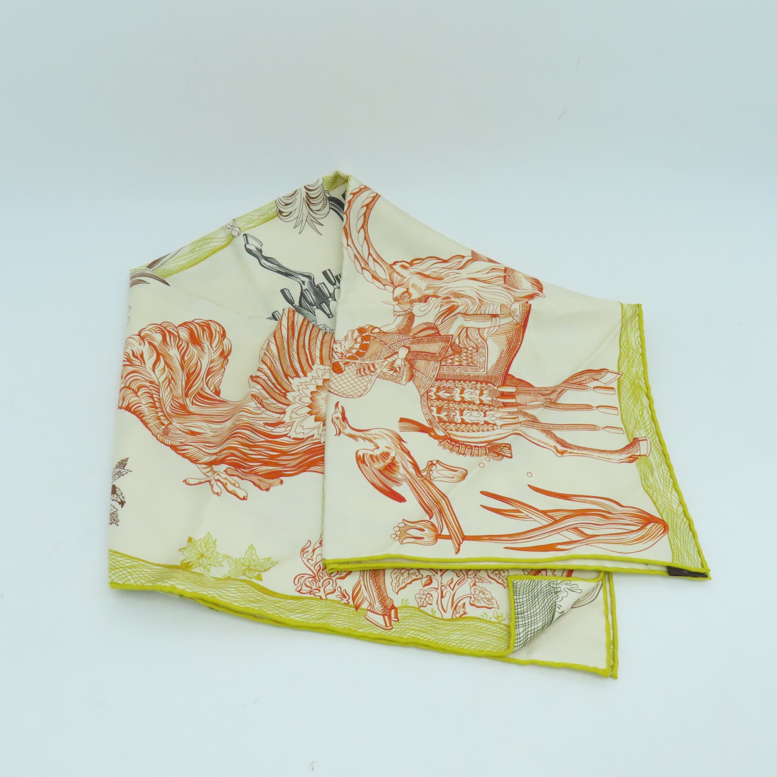 HERMES 丝质Scarf丝巾黄色彩色