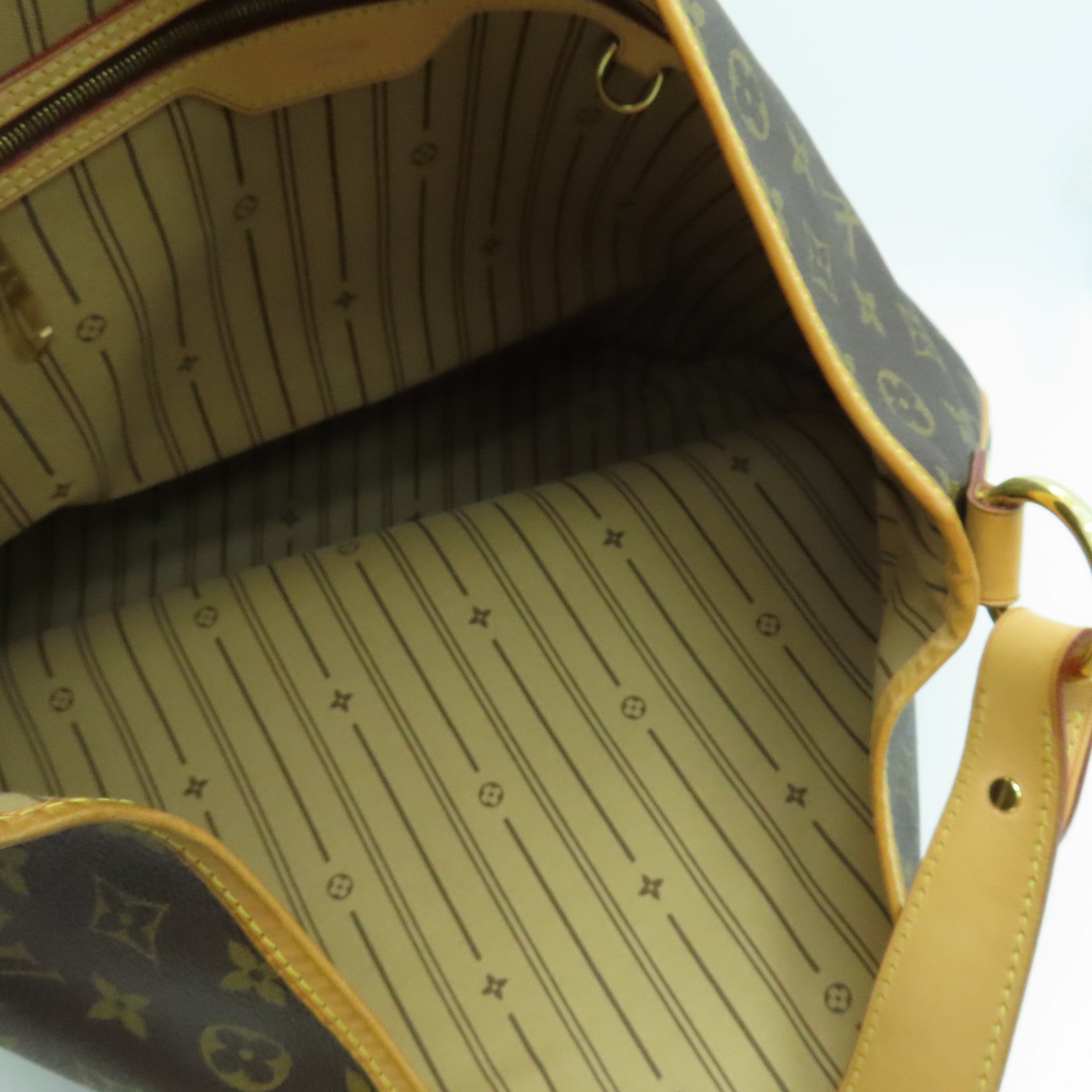 LOUIS VUITTON Monogram Delightful MM金扣肩背袋啡色