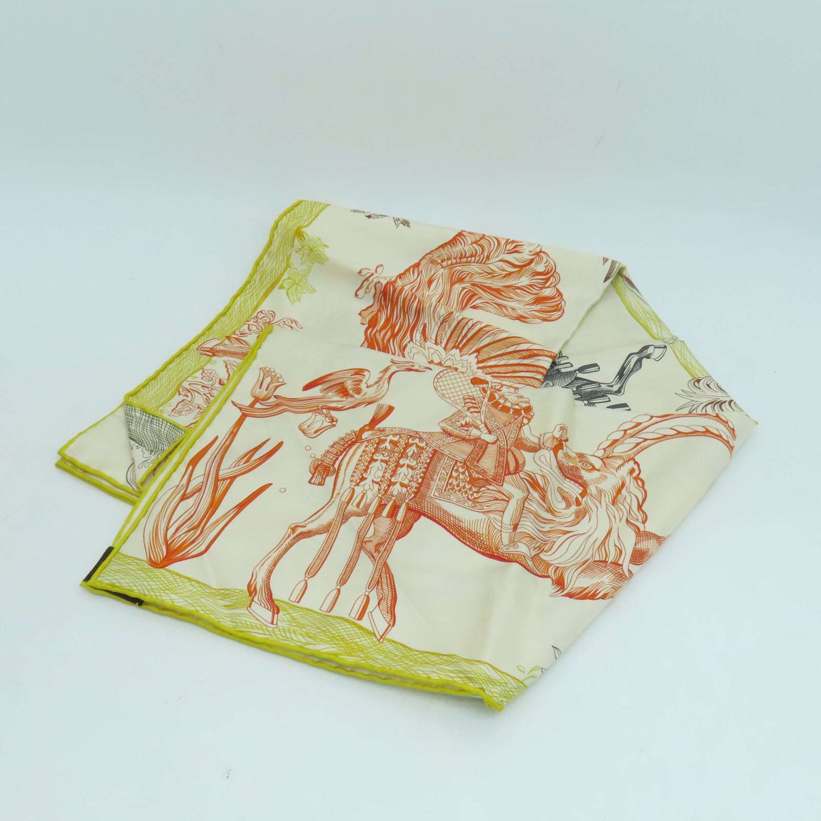 HERMES 丝质Scarf丝巾黄色彩色