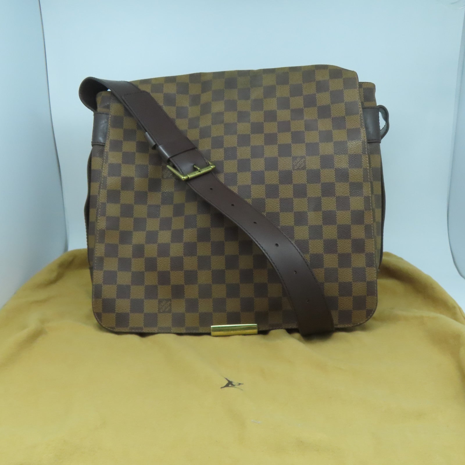 LOUIS VUITTON 【激減優惠】Damier Ebene Bastille金扣肩背袋啡色