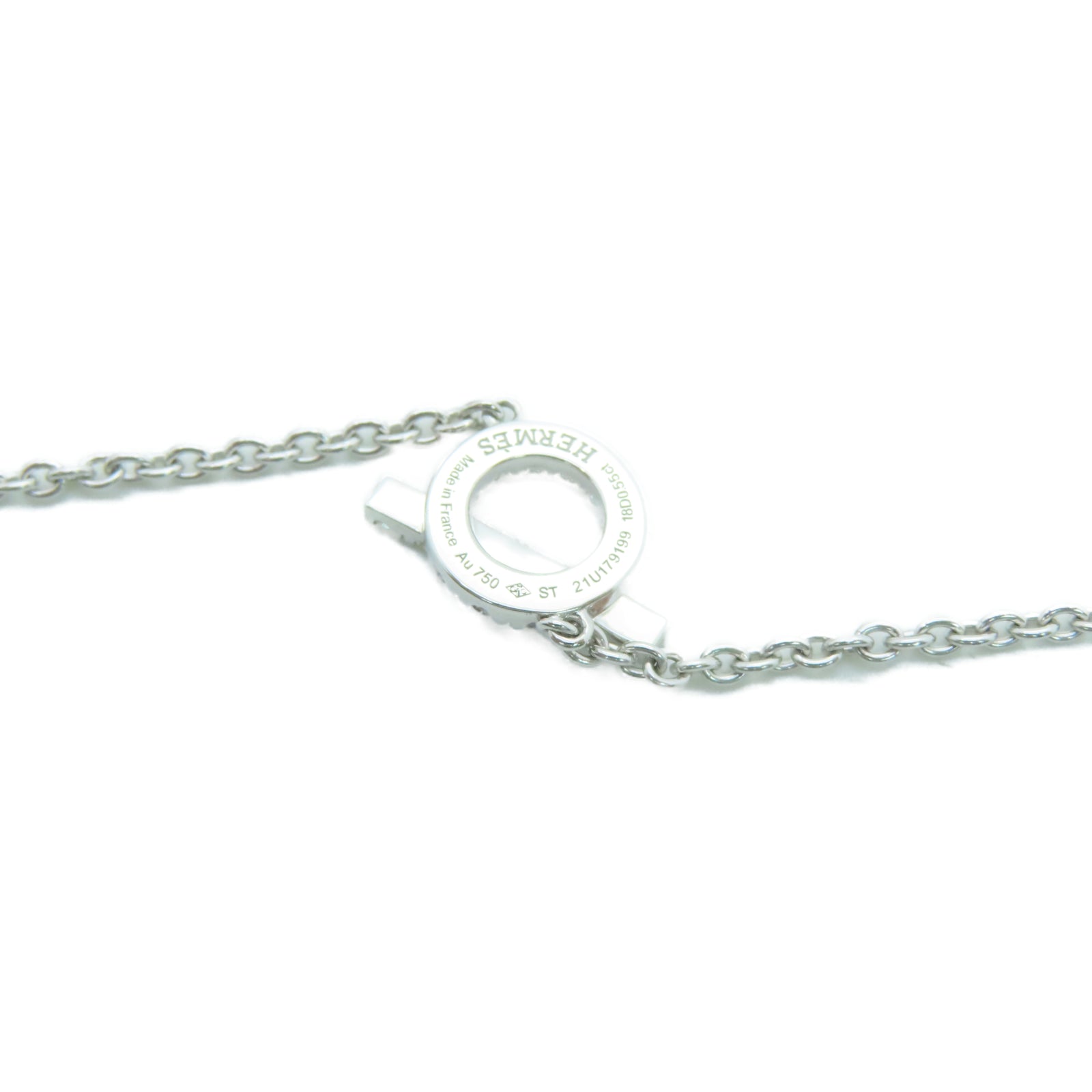 HERMES 18K白金Finesse Chaine手链