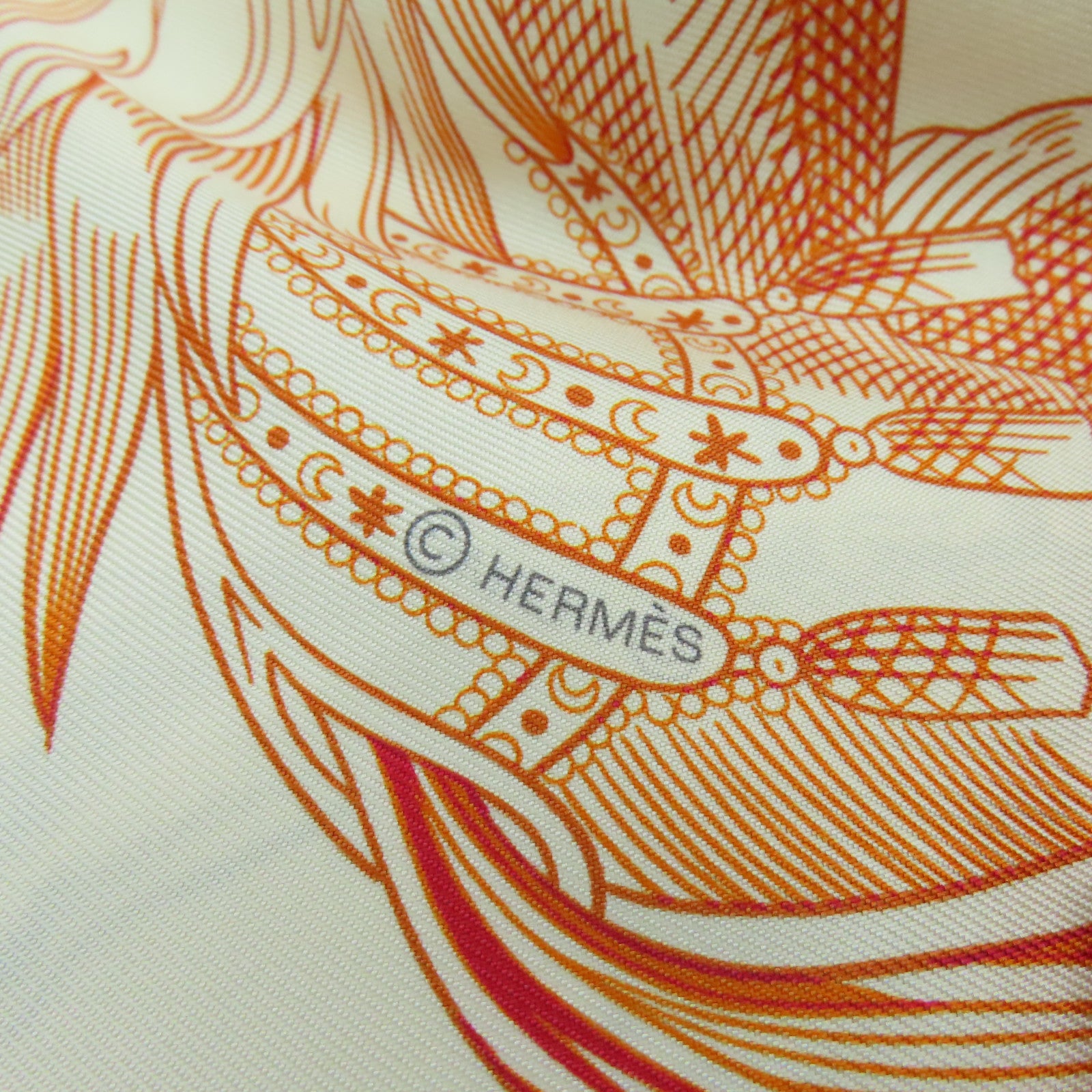 HERMES 丝质Scarf丝巾黄色彩色