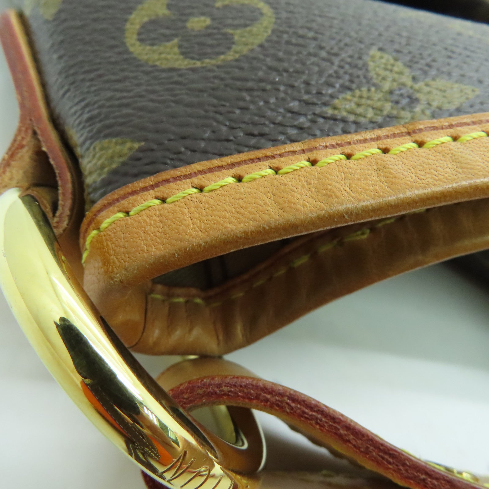 LOUIS VUITTON Monogram Delightful MM金扣肩背袋啡色