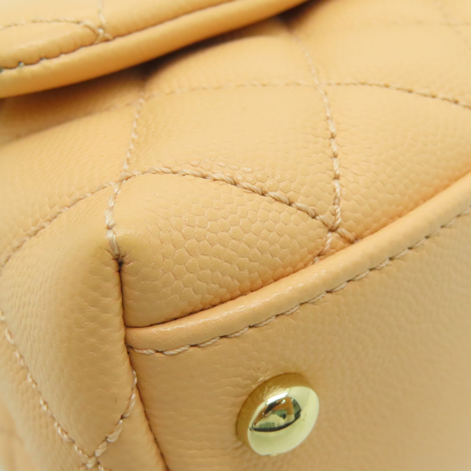 CHANEL 菱格牛皮皮革Chain Shoulder金扣链带肩背袋粉红色