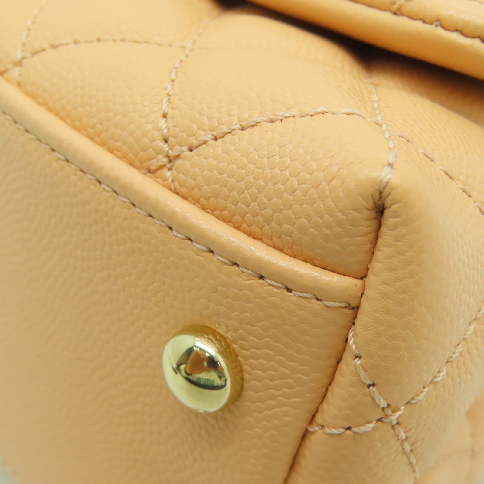 CHANEL 菱格牛皮皮革Chain Shoulder金扣链带肩背袋粉红色